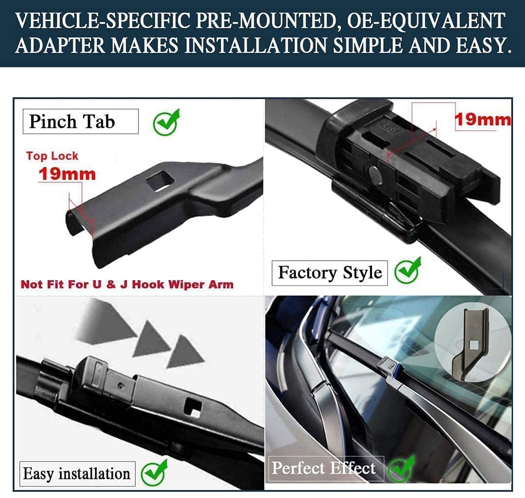 Oem Windshield Wiper Blade Replacement For Chevy Cruze 2021-2016 Original Equipment Wiper Blade Set 28+24 (Set Of 2) 1 Year Warr