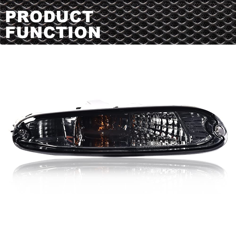 Pit66 Smoked Turn Signal Lights, Compatible With Mazda Mx-5 Miata 1990-1997 W/Bulbs Smoked Lens Left Driver Side And Right Passe