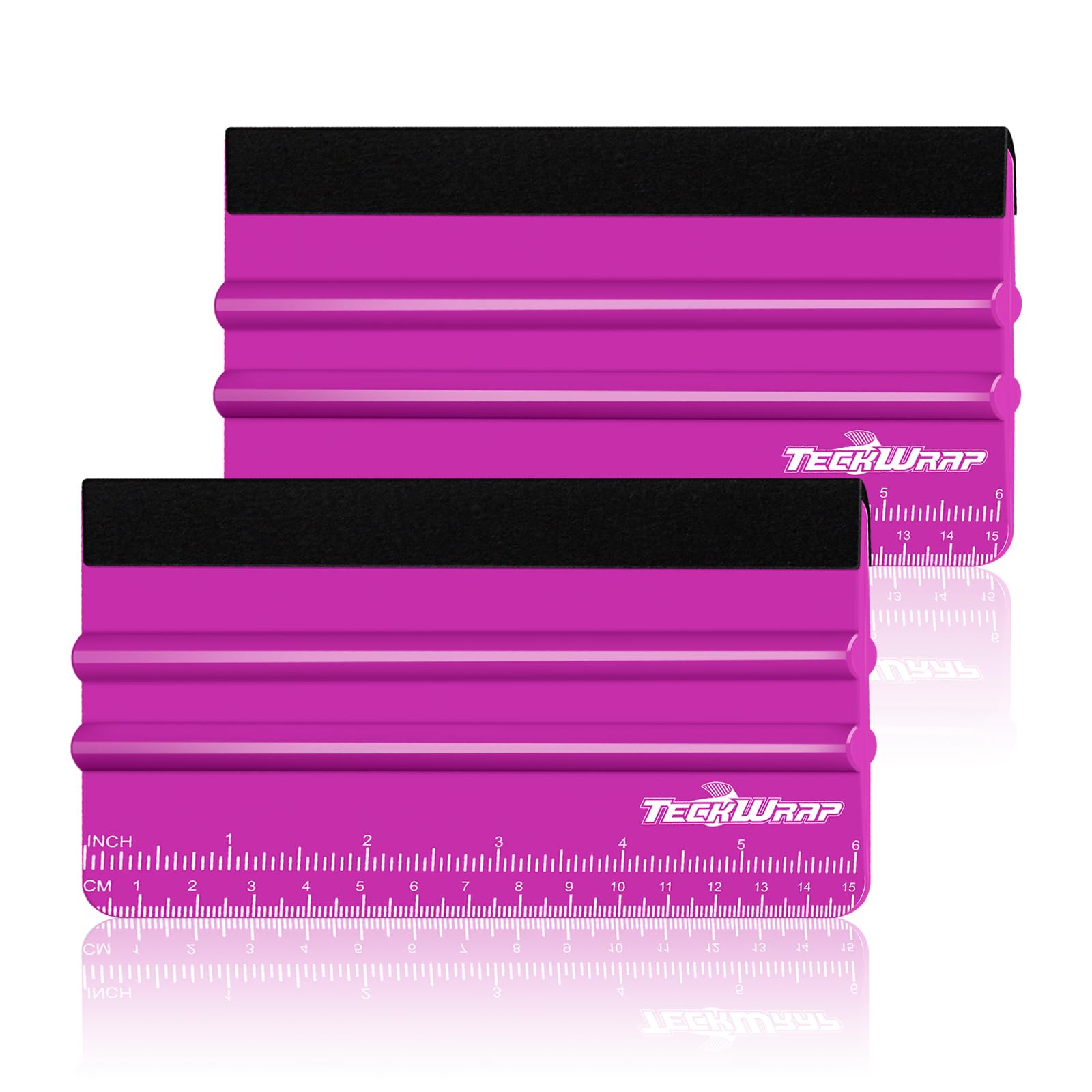 Teckwrap 2 Pcs Professional Plastic Squeegee Tool For Vinyl Decals, Inkjet Vinyl Sticker Paper, And Wallpaper - 6 ''X2.9 '', Scr