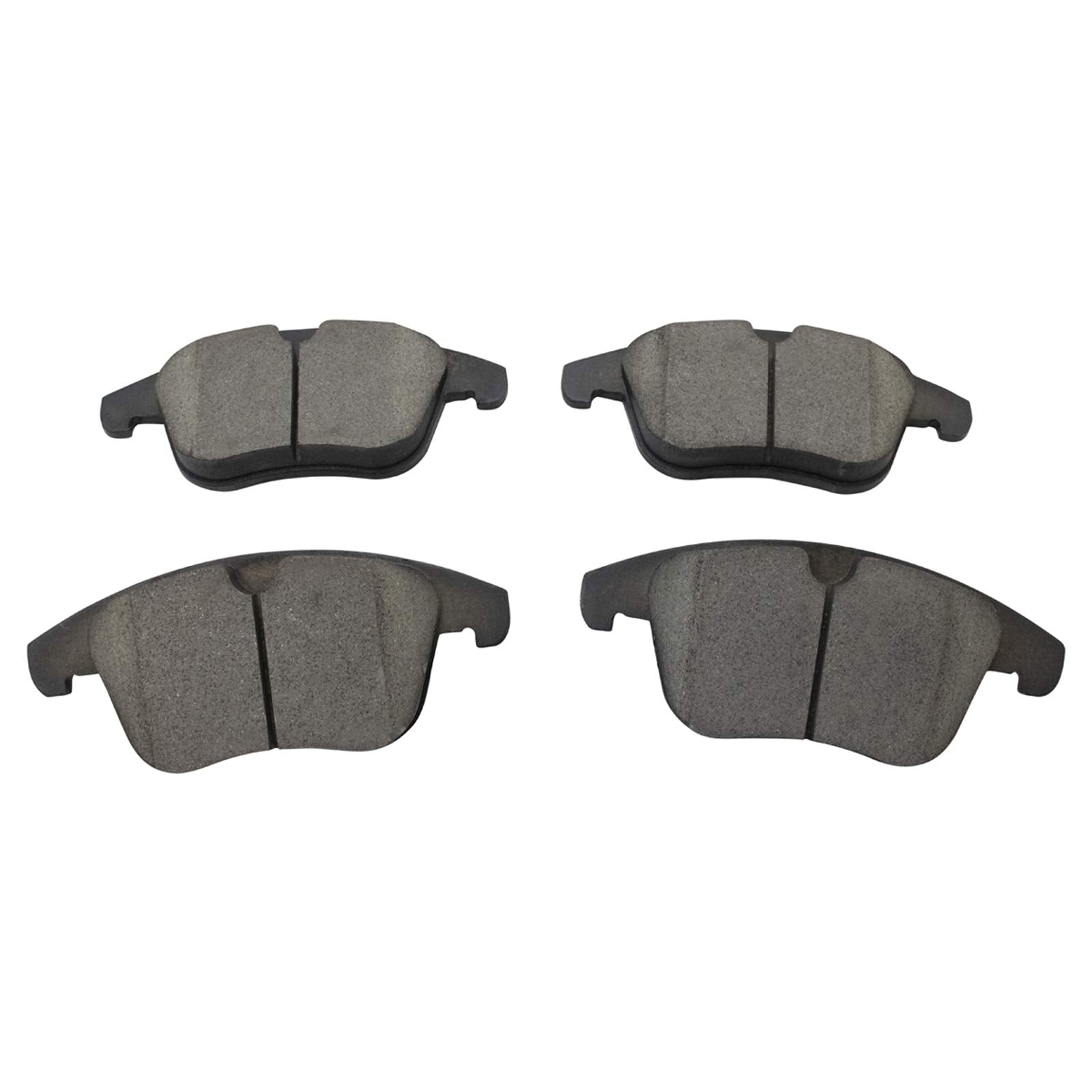 TRQ Front Posi Ceramic Brake Pad Kit Set Compatible with 2008-2015 LR2 / 2012-2015 Range Rover Evoque / 2011-2018 S60 / 2007-201