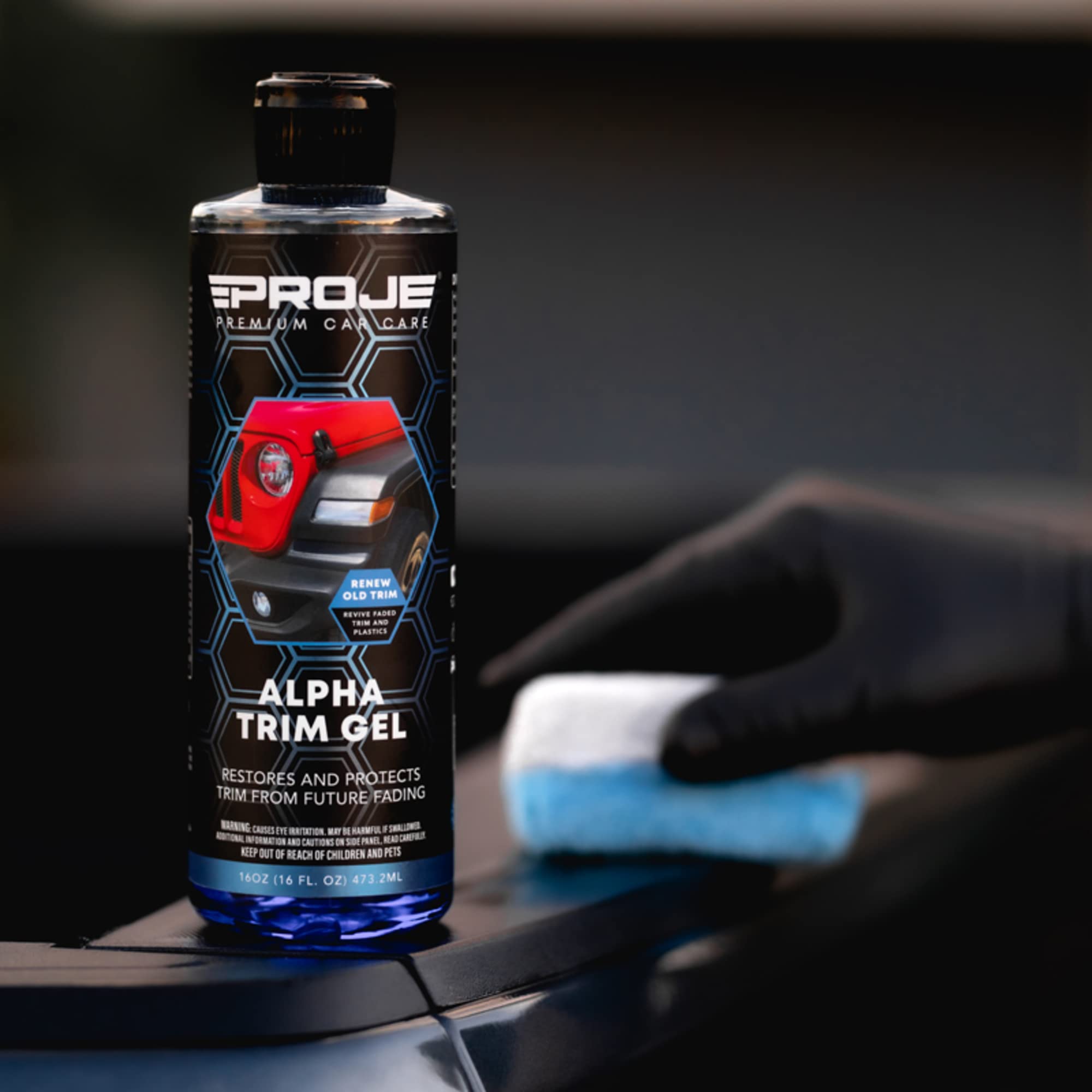 Proje' Alpha Trim Gel - Plastic Restorer - Easy To Use Trim Coat For Cars - Restores Original Appearance - Long Lasting Shine -