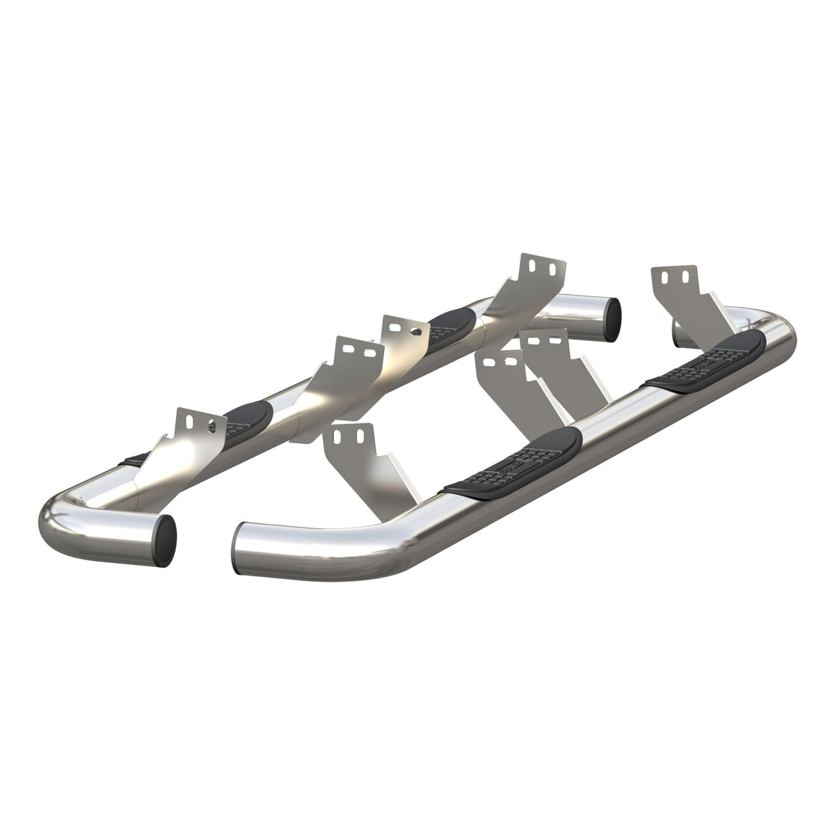 Aries 204075-2 3-Inch Round Polished Stainless Steel Nerf Bars, No-Drill, Select Hummer H2