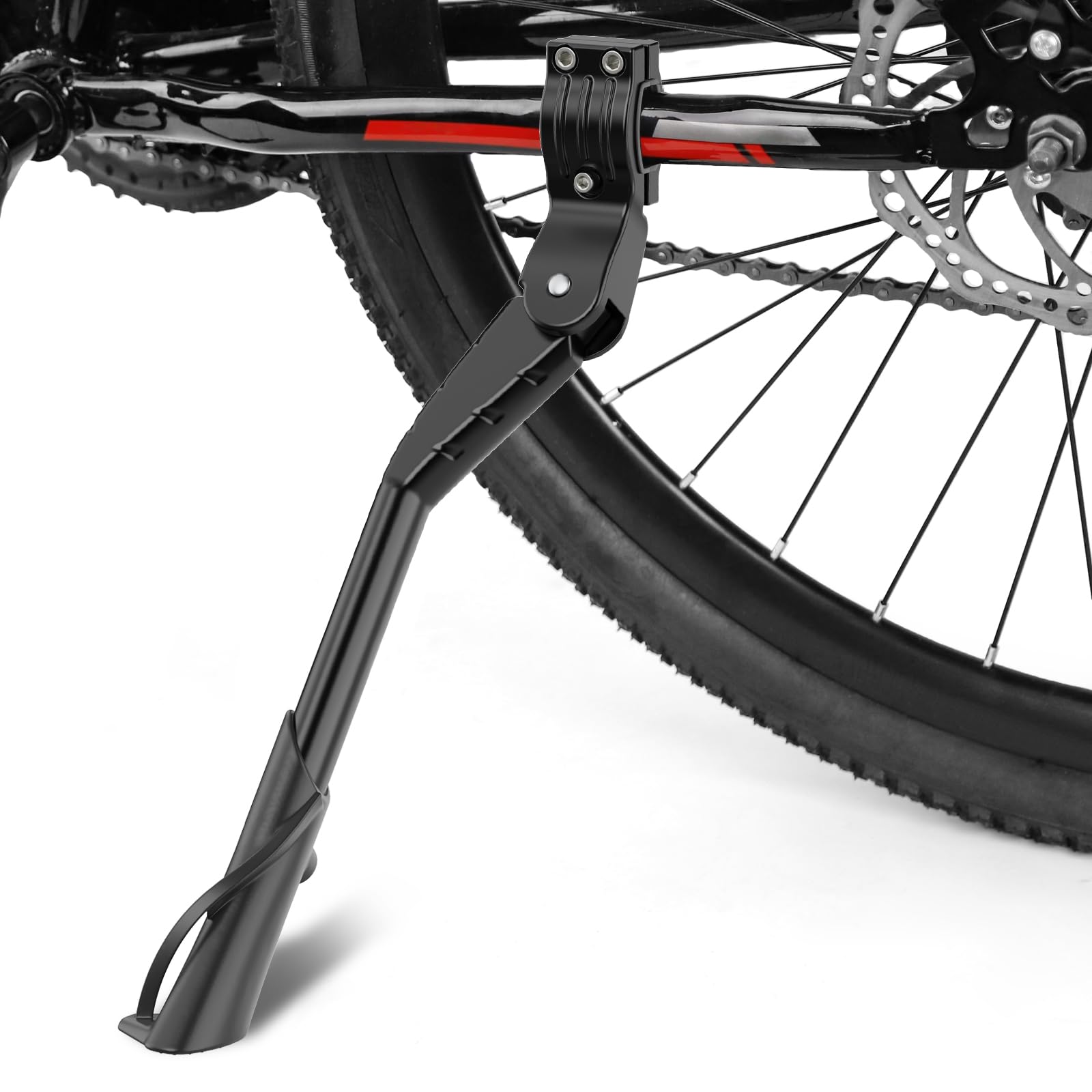 Cyfie Bike Kickstand, Universal Rear Side Bicycle Kickstands For 24 26 27 29 Inch (Black For 24-29 Inch Bike Wheel)