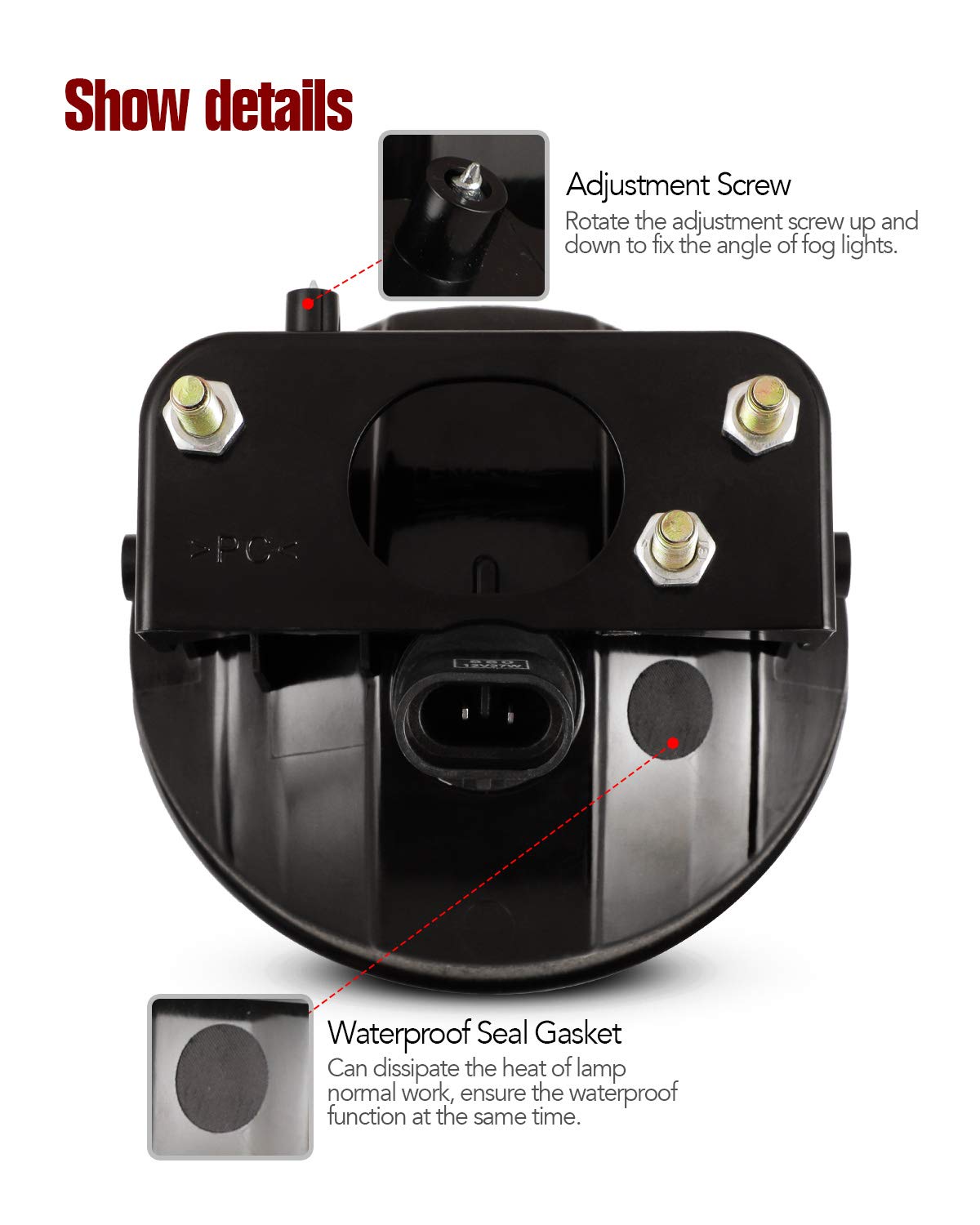 Autowiki Fog Lights For 2002-2009 Gmc Envoy Oem Replacement Fog Lamps 2Pcs With Clear Lens