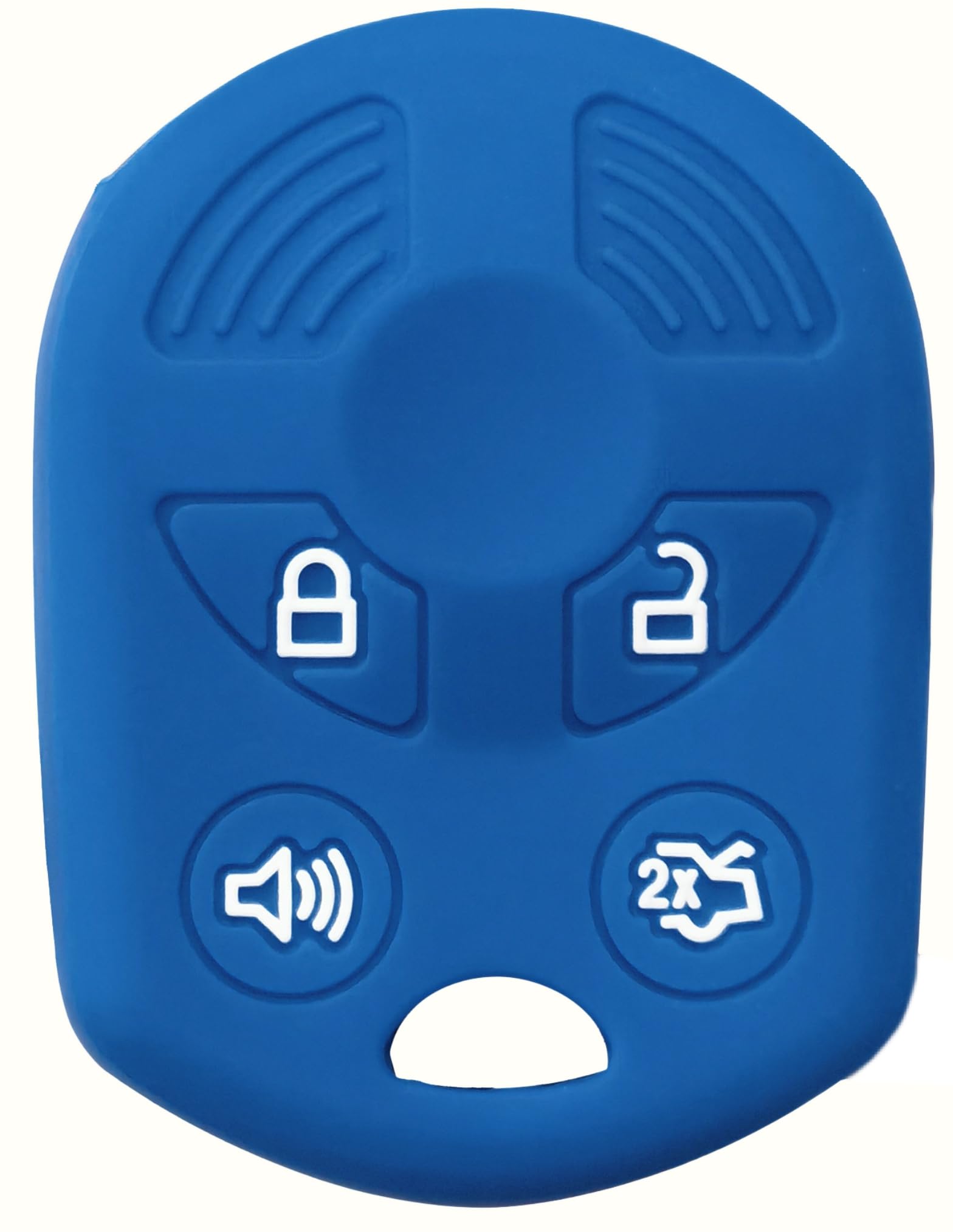 Runzuie 4 Buttons Silicone Remote Key Fob Cover For Ford Escape Explorer Mustang Transit Fusion Focus Lincoln Zephyr Mercury Gra