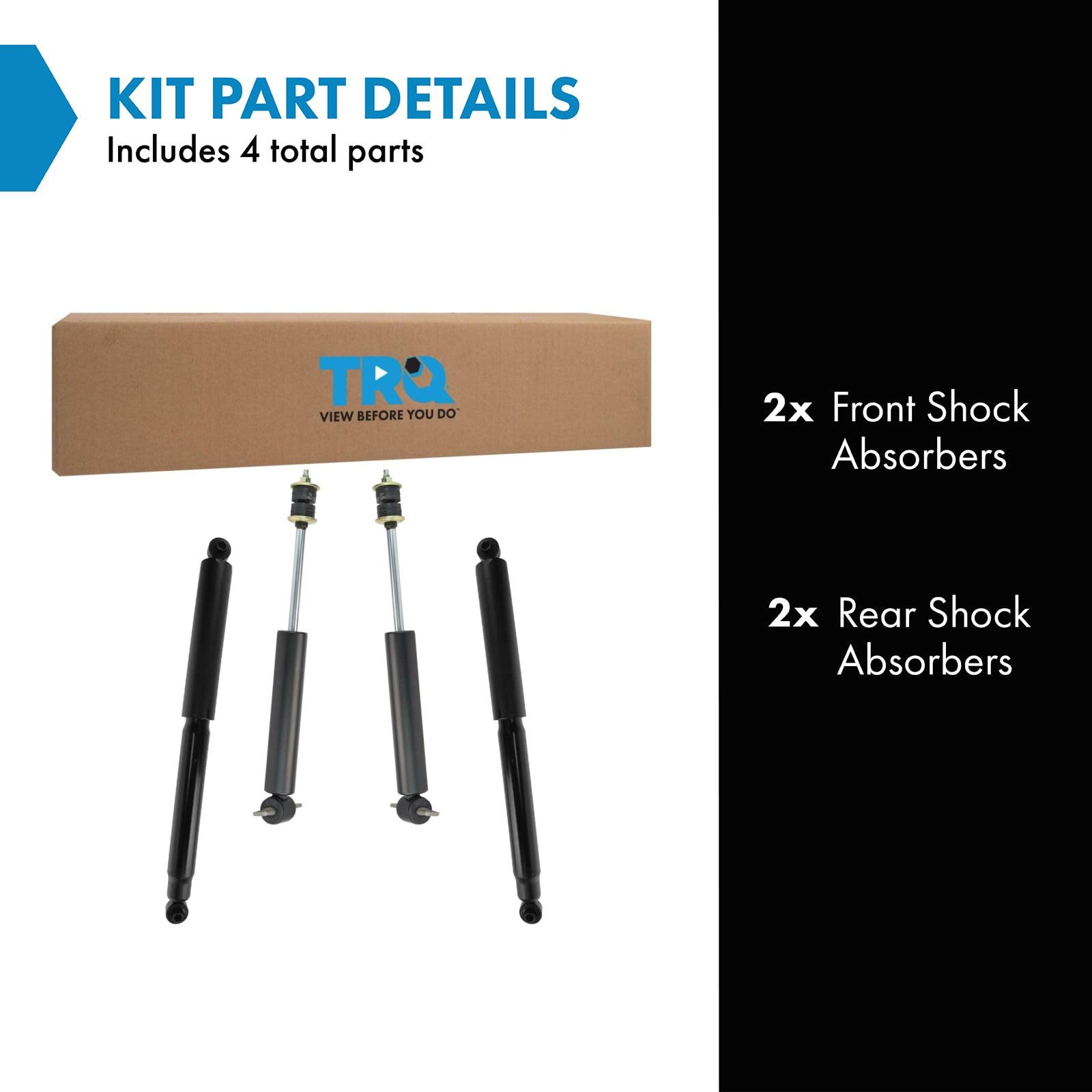 Trq Front And Rear Shock Absorber Set Compatible With 1997-2004 Dodge Dakota 1999-2003 Durango