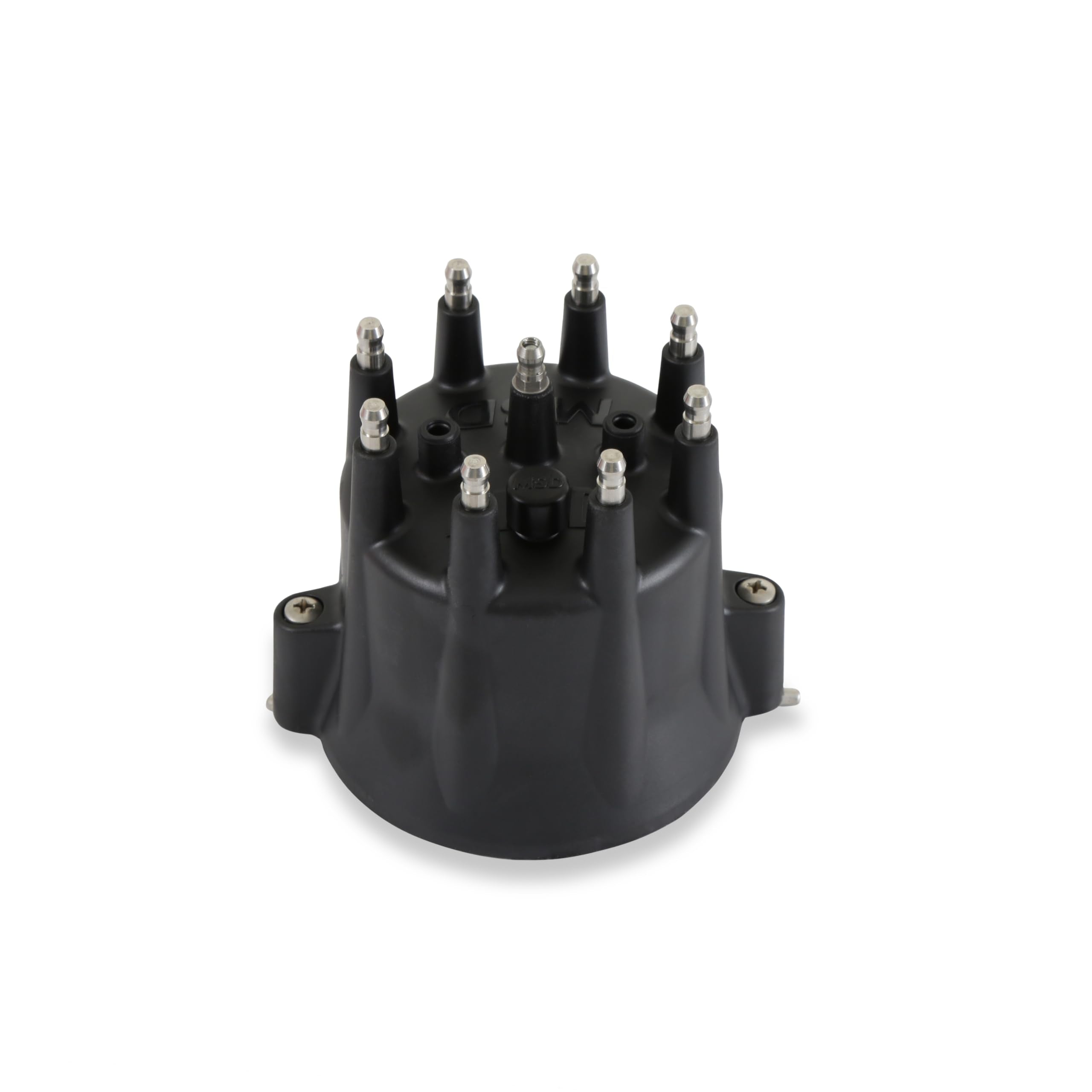 Msd 84333 Black, V8 Distributor Cap With Hei Terminals And Spark Plug Wire Retainer