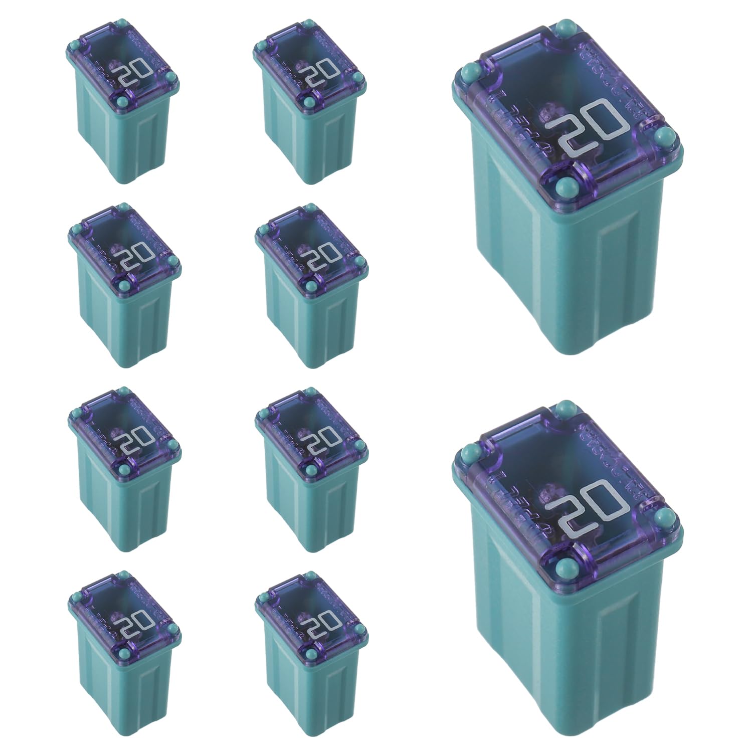 EPLZON 20A 20AMP 32V FMM MCASE 608820 Micro Cartridge Fuses Low-Profile Fuses Kit(Pack of 10pcs)