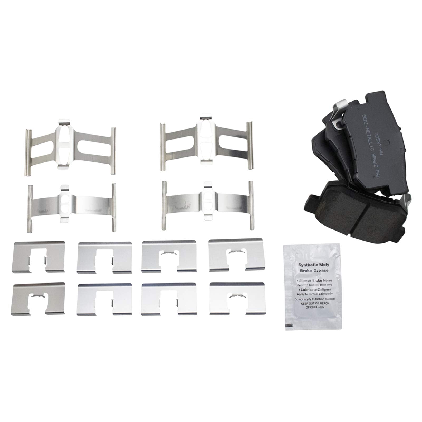 Trq Rear Brake Pad & Rotor Kit Semi-Metallic Compatible With 1997 Acura Cl 1991-1997 Honda Accord