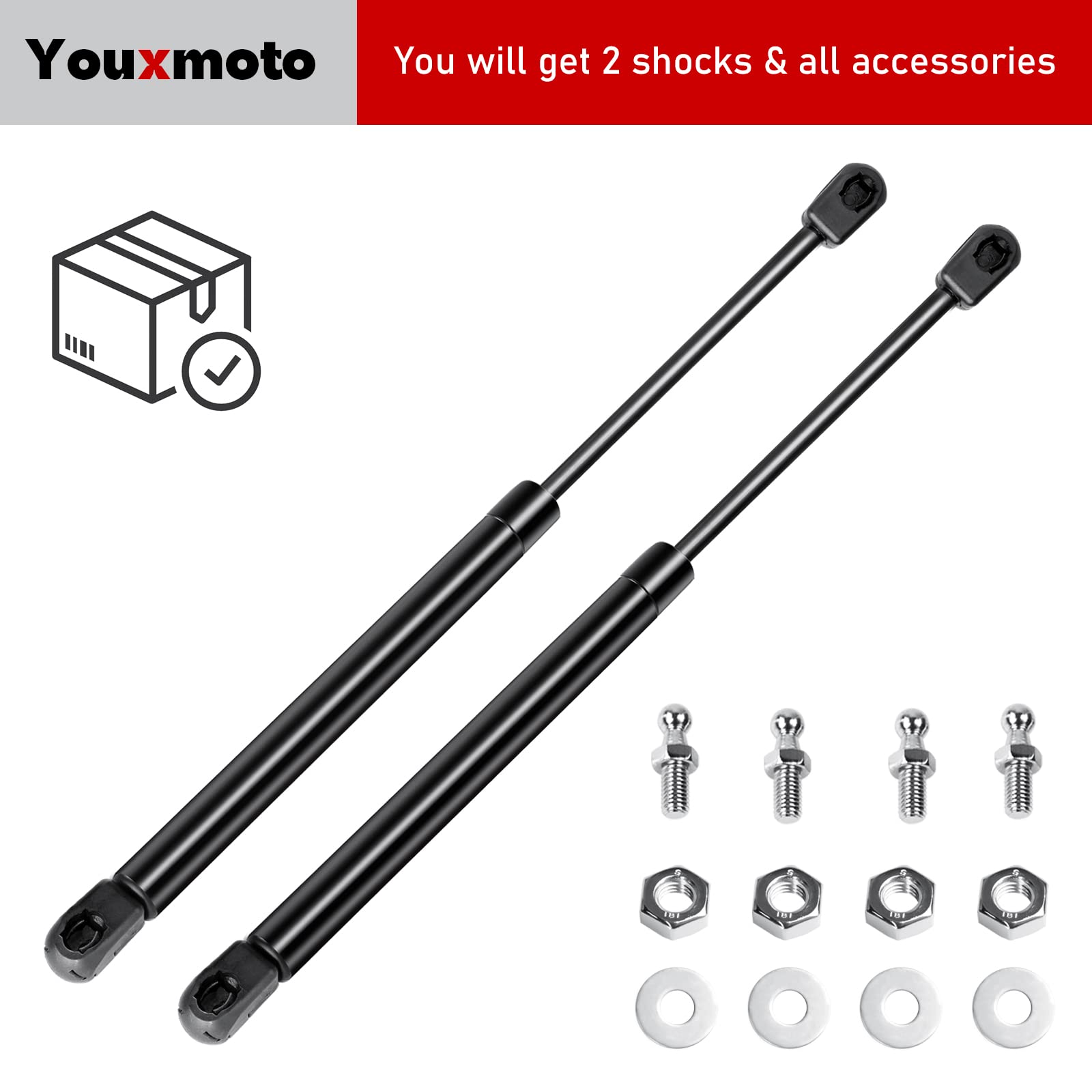 20 Inch 180 Lbs /800 N Gas Spring Shock Struts Fit For Heavy-Duty Floor Hatch Truck Tonneau Cover Camper Rv Bed Large Outdoor Bo