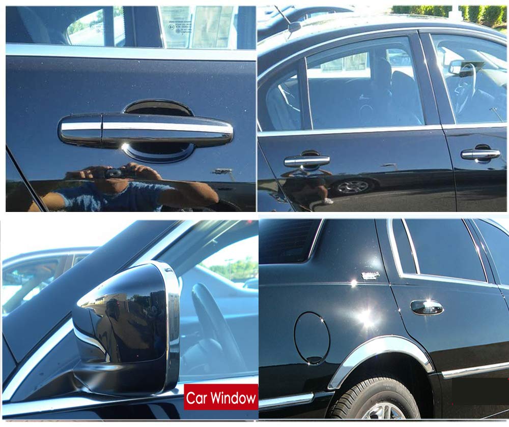 Sbwlkj 25Ft Automotive Chrome Trim Molding 1/2''(12Mm) Universal Car Side Moldings(Self Adhesive) Uv-Protected Scratch-Proof For