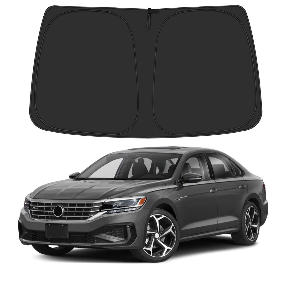 ULROLIT Windshield Sun Shade for 2012-2022 Volkswagen VW Passat Accessories, Foldable Window Sunshade Sun Visor Protector, Front