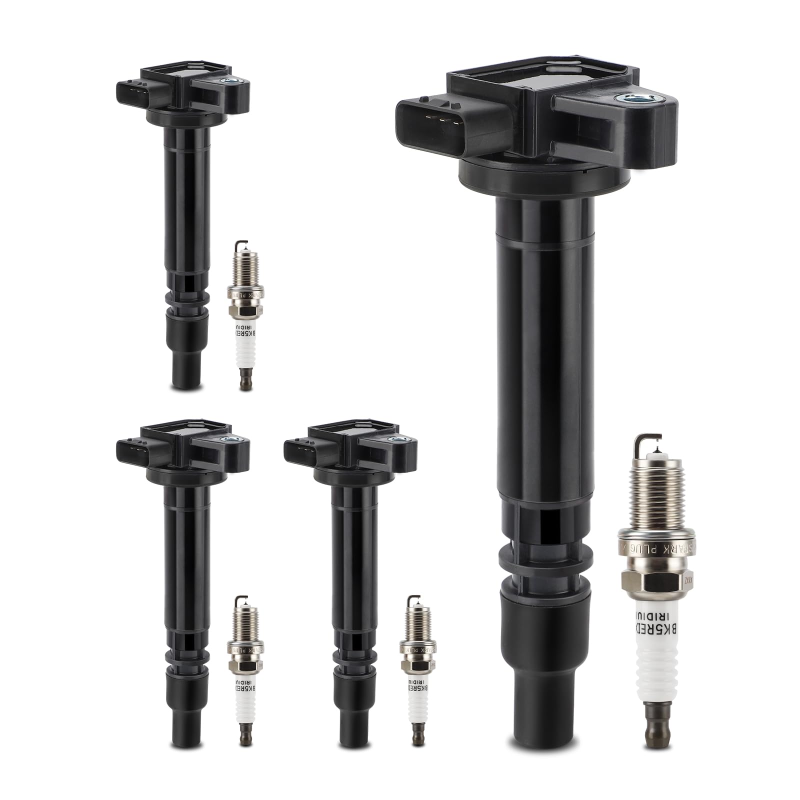 Uf323 Ignition Coil & 7090 Double Iridium Spark Plug For Toyota 1999-2000 4Runner,2000-2004 Tacoma L4 2.4L 2.7L Replaces# C1305