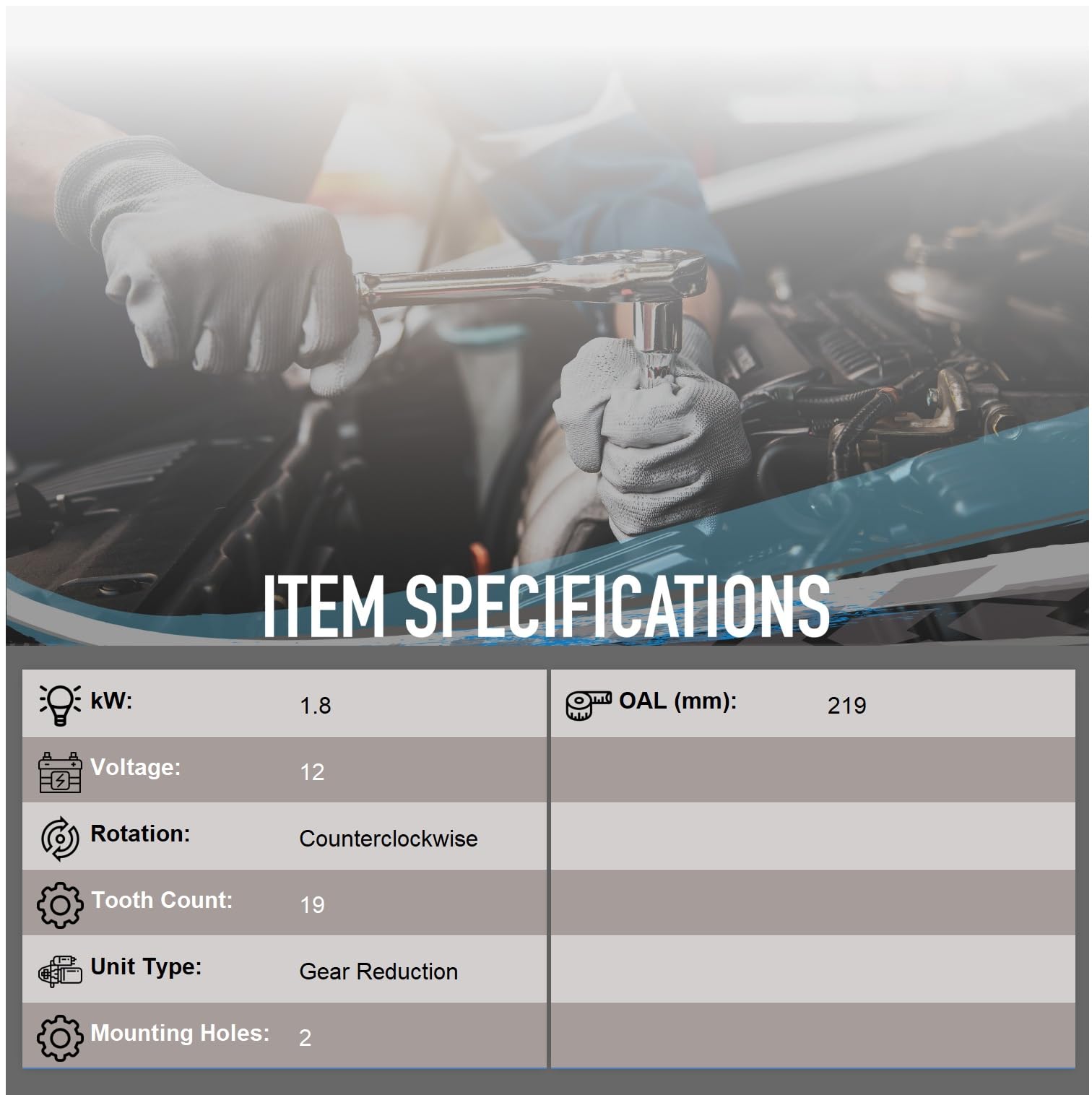 OEG Parts New Starter Compatible with Acura RLX V6 3.5L J35Y4 2014-2017; Compatible with Honda Accord V6 3.5L J35Y1 2013-2017, C