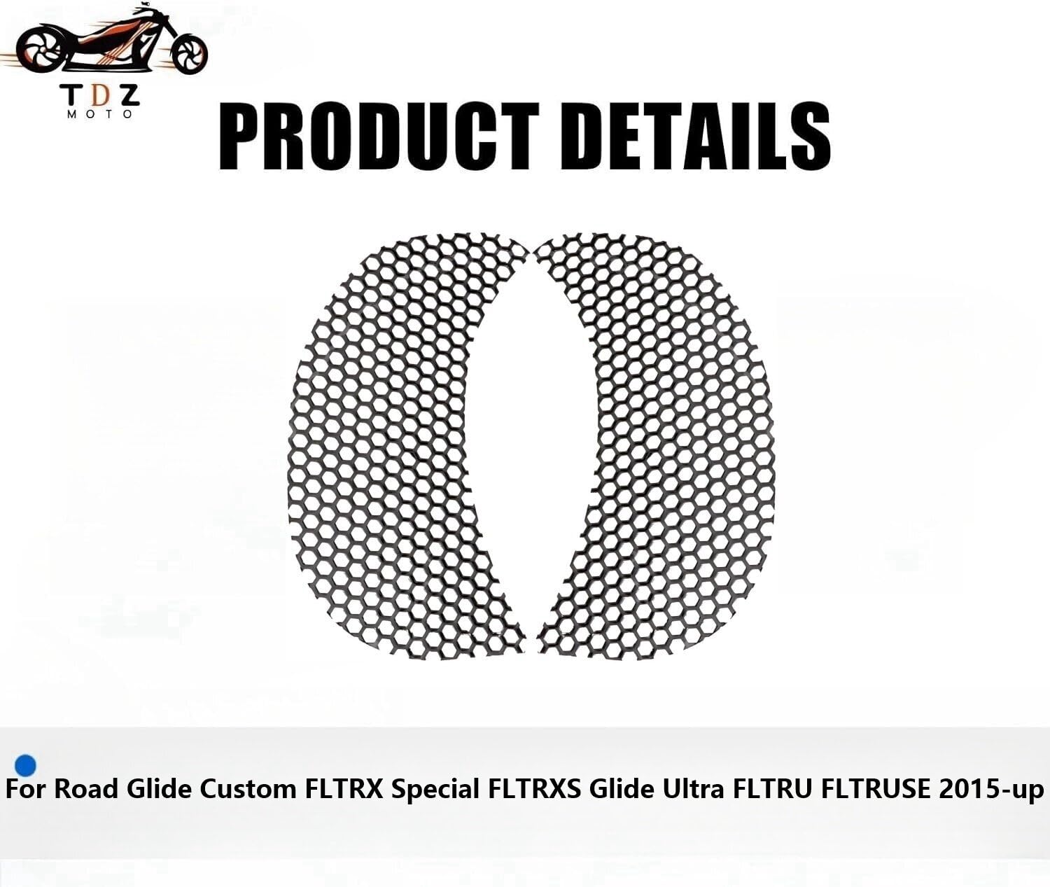 Tdz ????????-???????? Fairing Mesh Grill Side Vent Screen Fits For Road Glide Custom Fltrx Special Fltrxs Glide Ultra Fltru Fltr