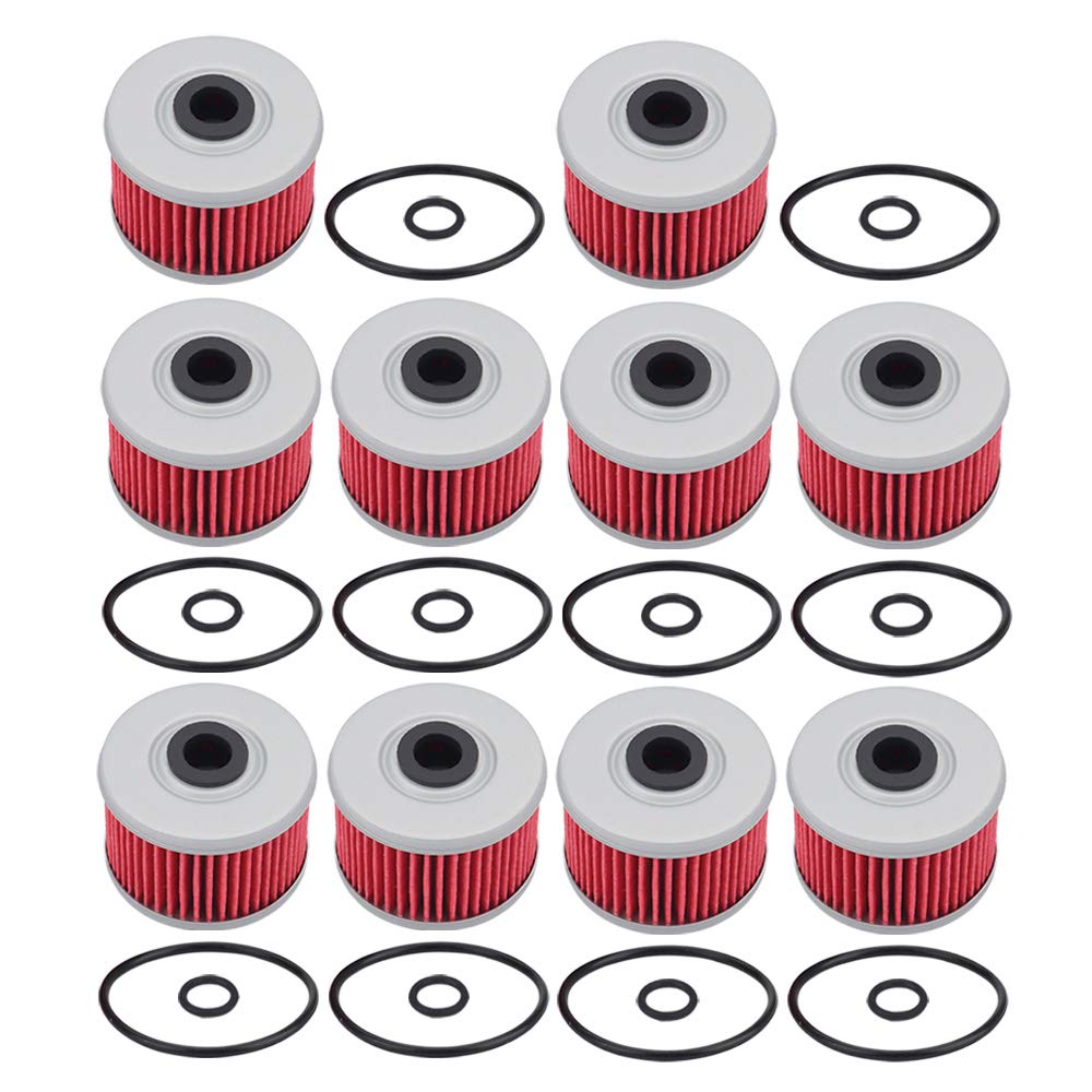 Alonegoer 10Pcs 400Ex Oil Filter Compatible With Hf113 15412-Hm5-A10 Foreman 500 Rancher Pioneer Rubicon Atc250Es Atc350X Trx250