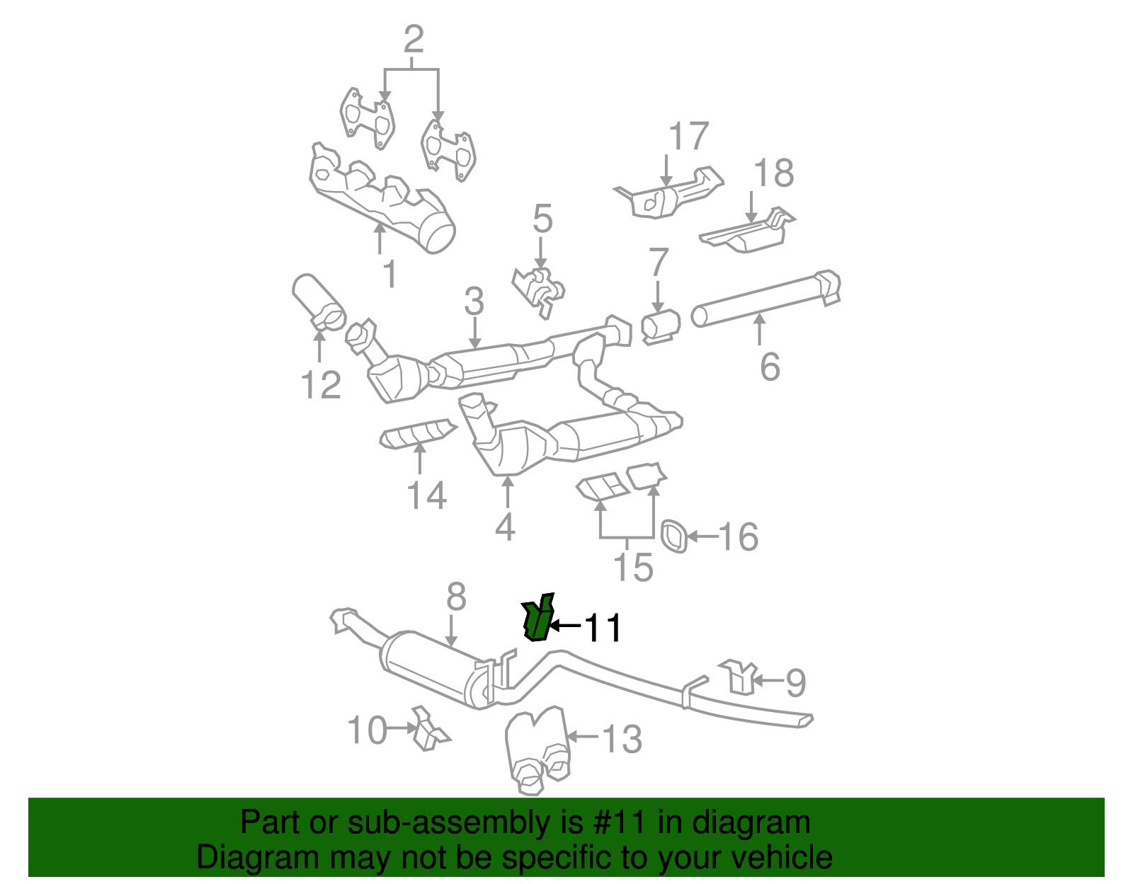 Ford 4L3Z-5260-Ab - Bracket - Exhaust Br