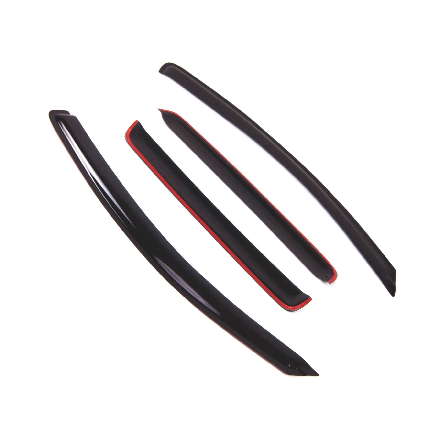 Tuningpros Wd2-628 Dark Smoke 4 Pcs Set Window Visor (Outside Mount) Deflector Rain Guard Compatible With 2007-2012 Dodge Calibe