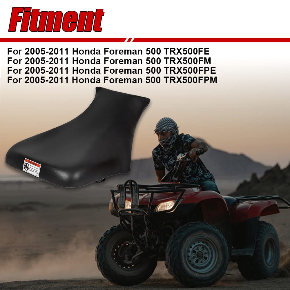 Ecotric Atv Complete Seat Compatible With 2005-2011 Honda Foreman 500 Trx500 2005-2014 Honda Foreman Rubicon 500 Trx 500 Black
