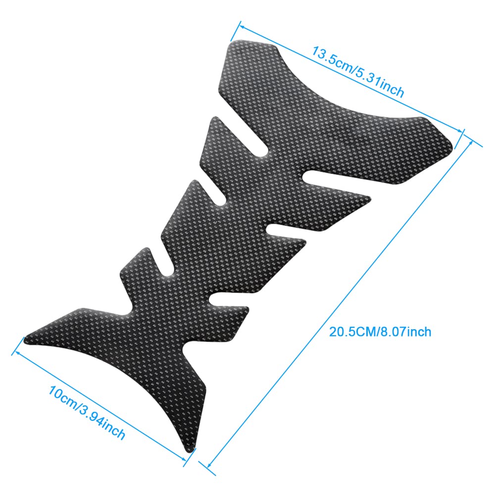 Mtsooning Motorcycle Tank Pad, Universal Fuel Tank Sticker, 3D Rubber Gas Oil Protector Self-Adhesive and Waterproof Replacement