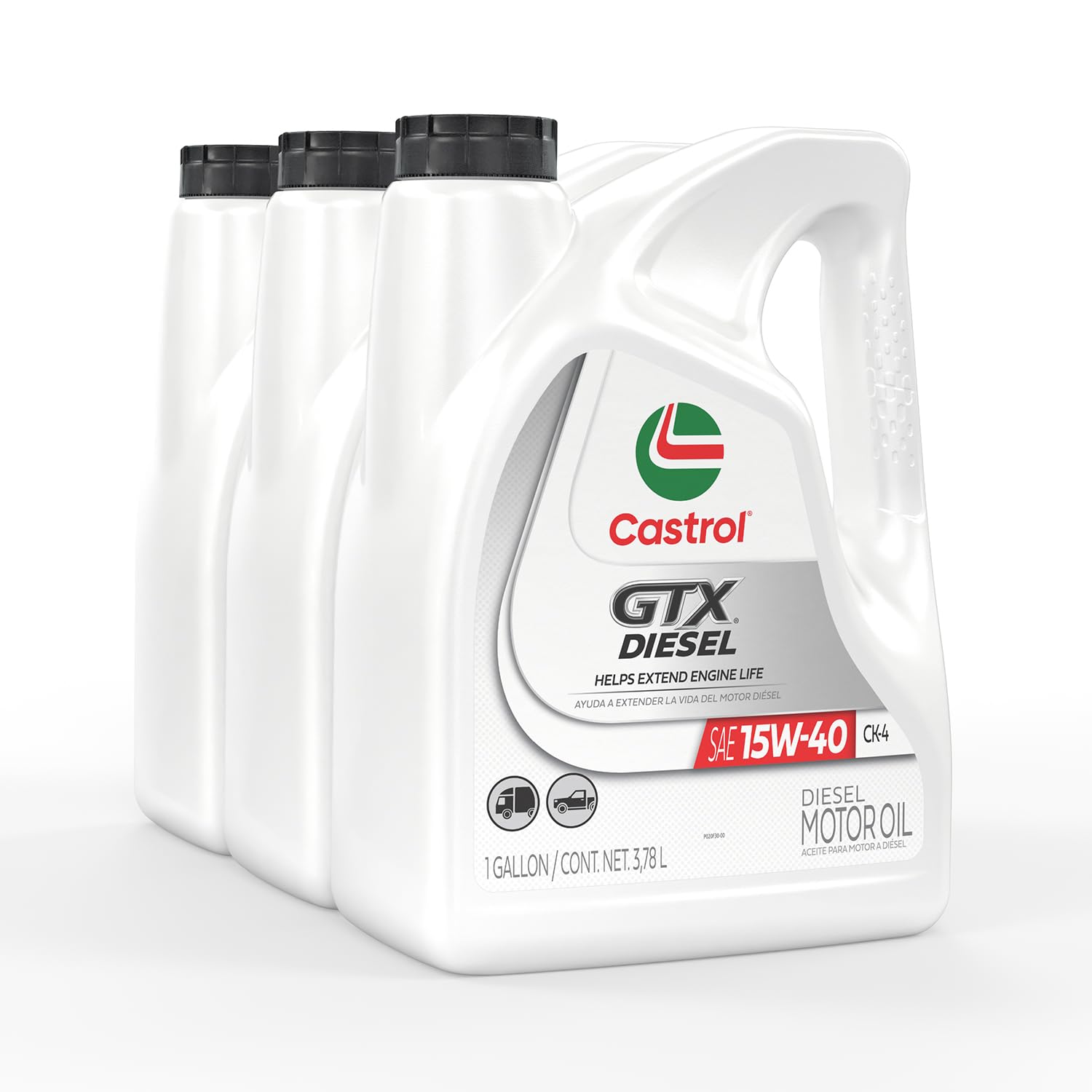 Castrol Gtx Ck-4 Conventional Diesel Motor Oil, 15W-40, 1 Gallon, Pack Of 3