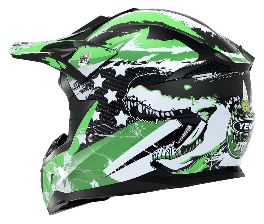 Motocross Youth Kids Helmet Dot Approved - Yema Helmet Ym-211 Motorbike Moped Motorcycle Off Road Helmet For Boys Girls, Large