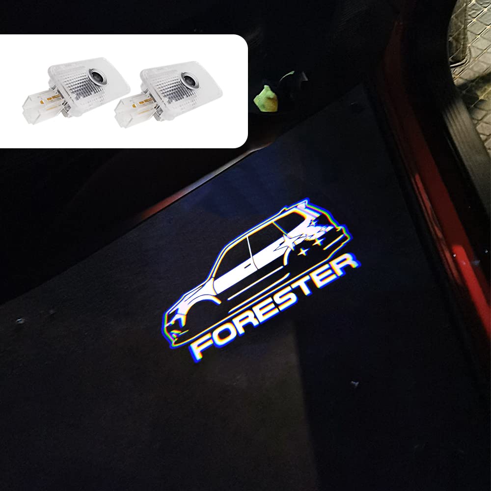 Uunonaha 2 Pcs Non-Fading Led Car Door Logo Lights For Forester - Courtesy Projector Laser Welcome Light Ghost Shadow Puddle Lam