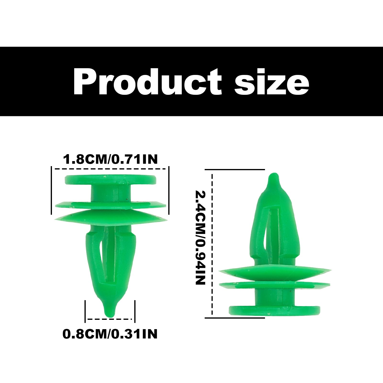 100PCS Door Panel Retainer Clips 8mm Retainer Clip Compatible with GrandCheroKe, Chrysler Cirrus Dodge with 1Pcs Fastener Remove