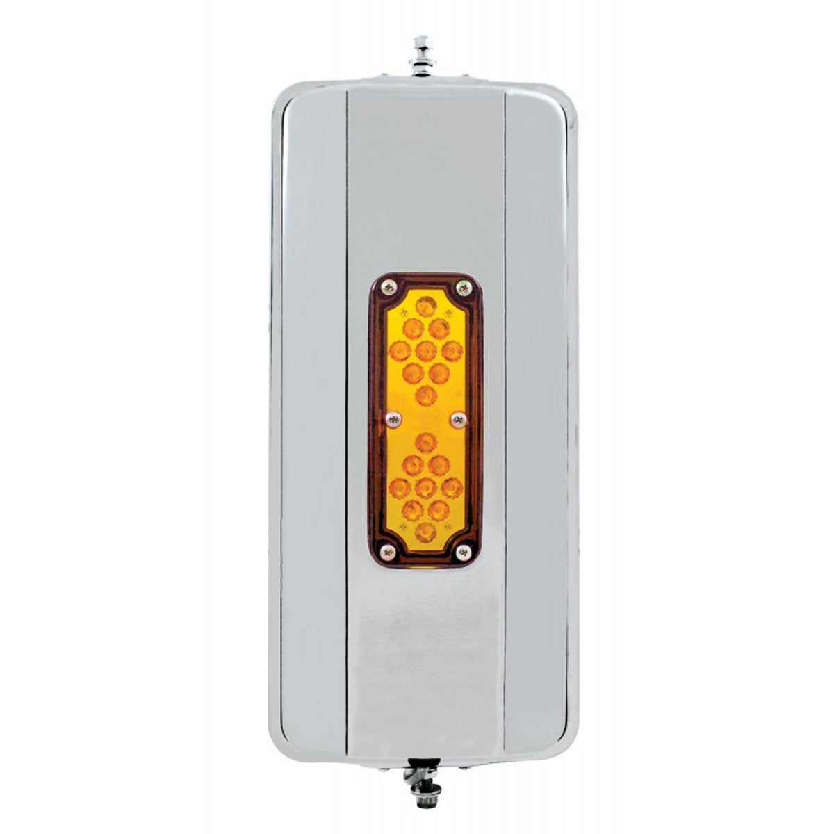 United Pacific 86501B Stainless West Coast Led Heated Mirror - 7&quot; X 16&quot;