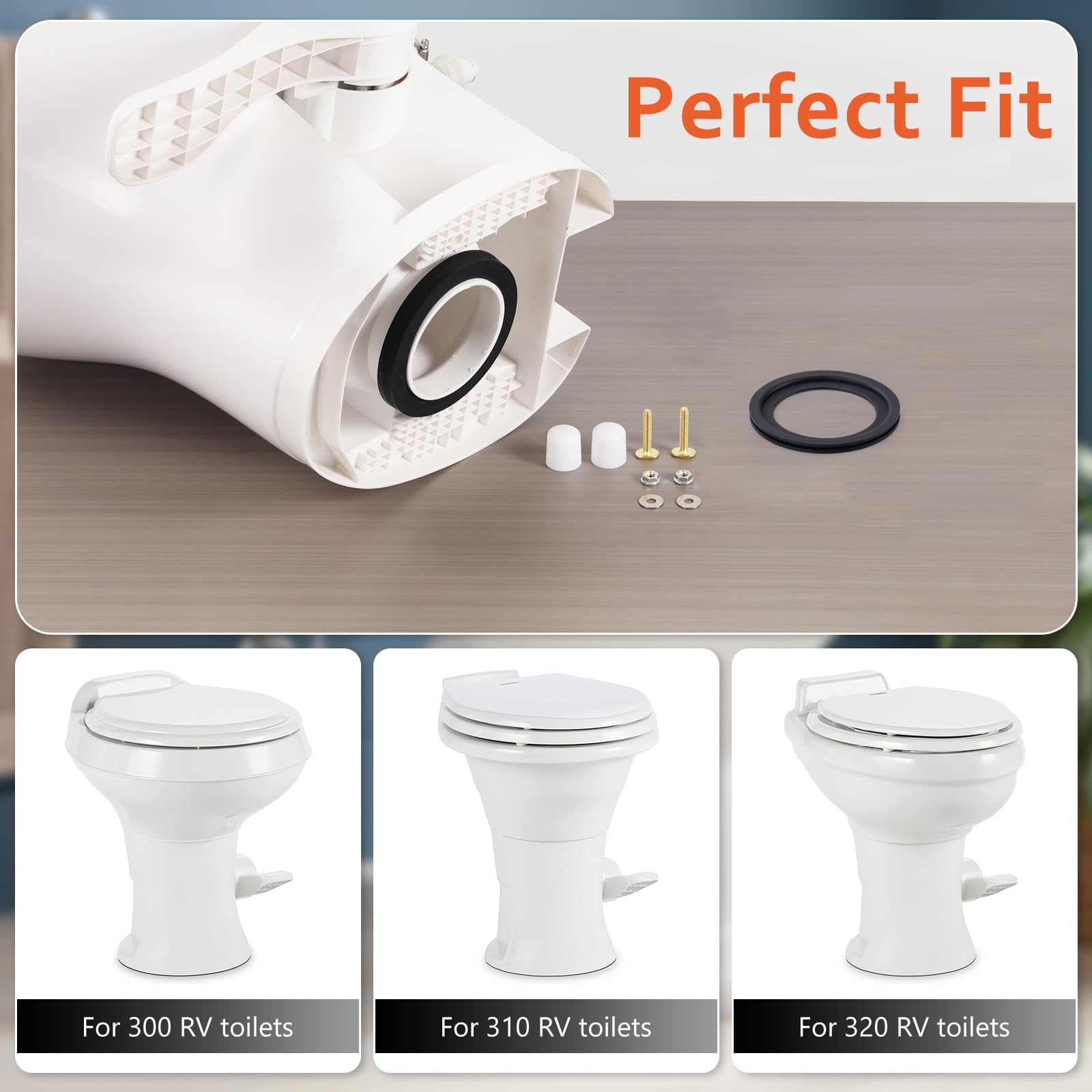 Boeemi Rv Toilet Seal Kit Compatible With Dometics 300/310/320 Series To Replace 385311652 Camper Bowl Seal Part And 385311658 F