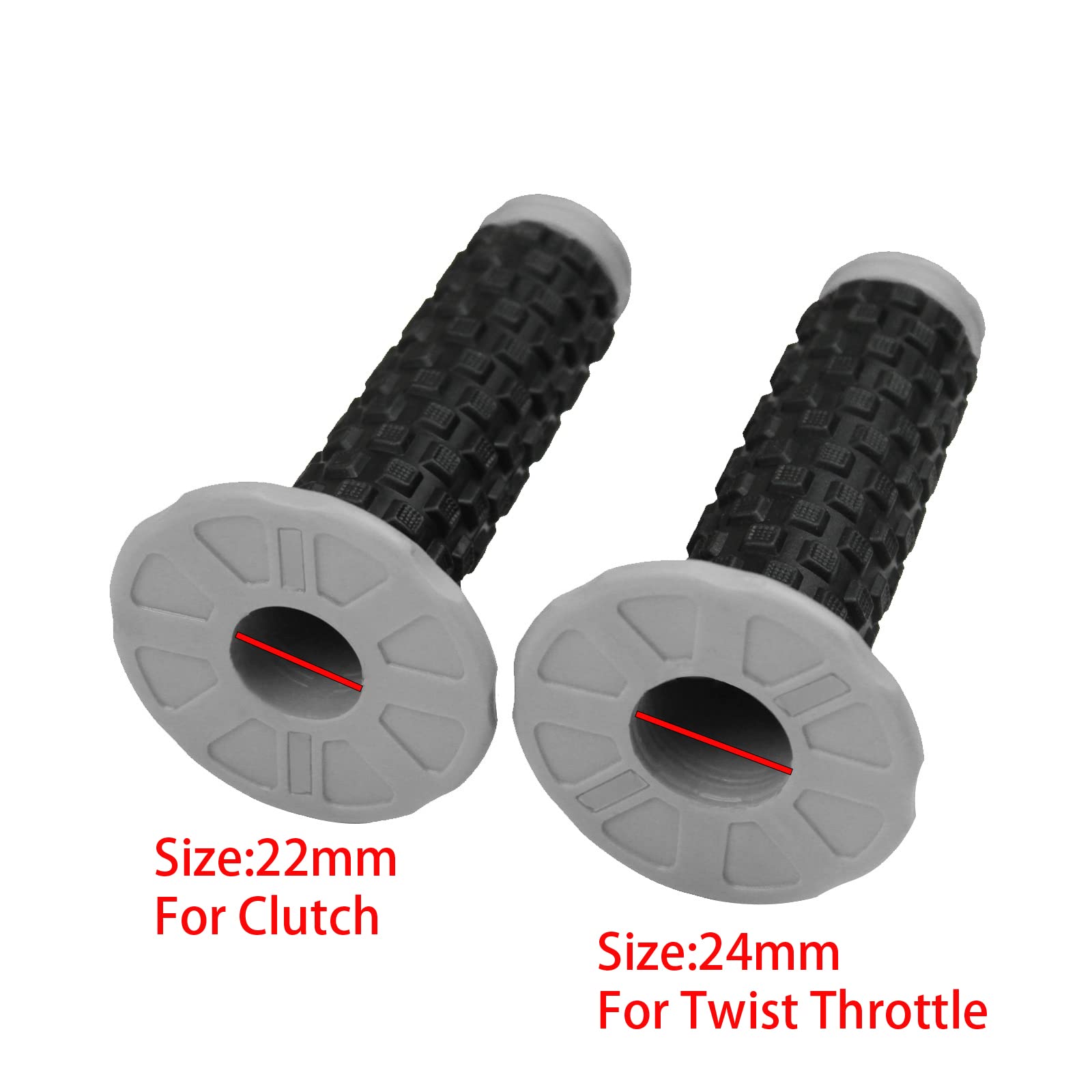 Motorcycle Grips 7/8'' Dirt Bike Grips Pillow Top Anti-Slip Advanced Rubber Grips