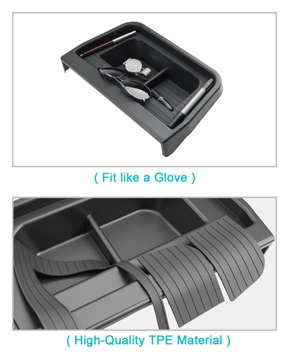 Cdefg 2Pcs For 2025 Ford Maverick Center Console Organizer Tray 2025 Ford Maverick Dash Screen Organizer Dashboard Behind-Screen