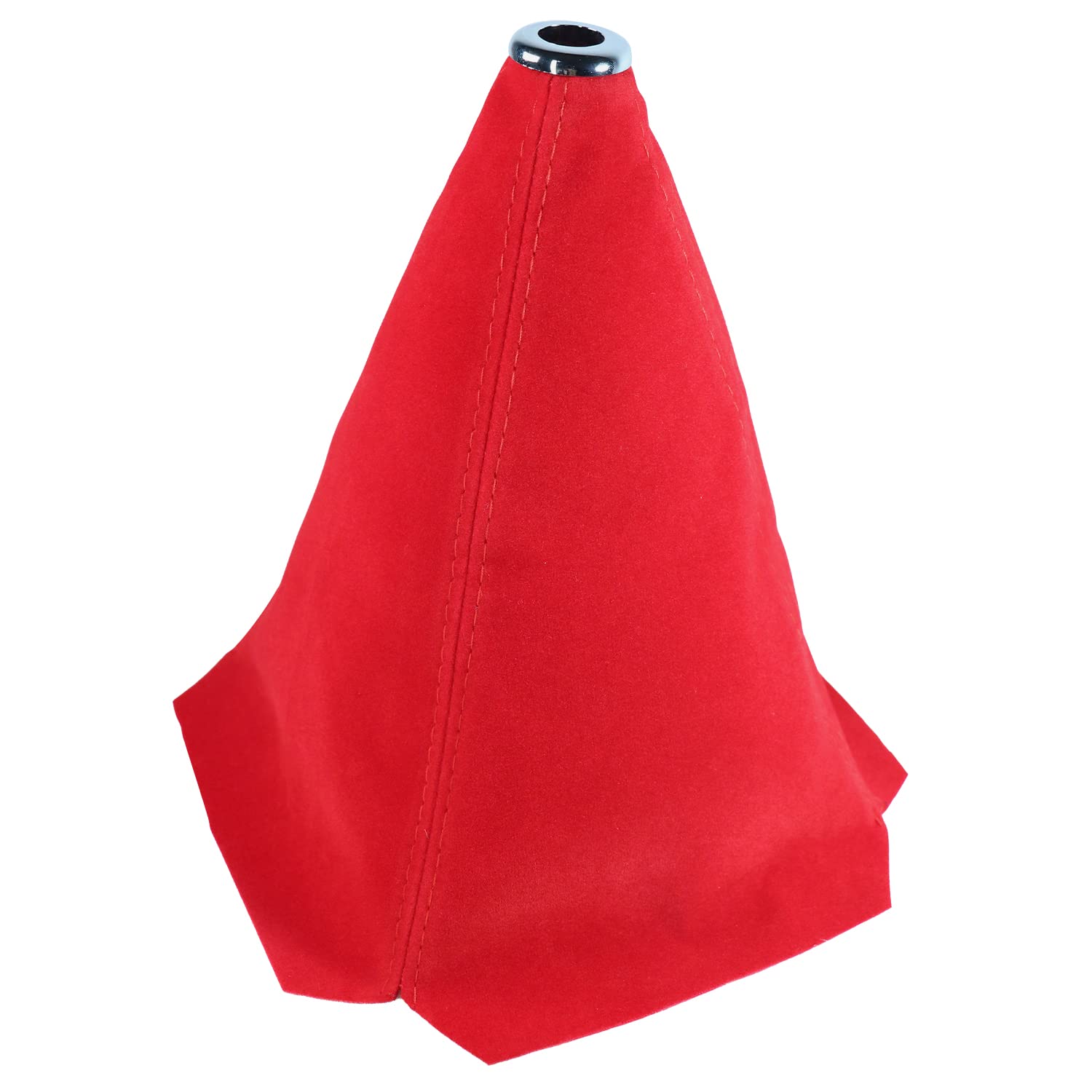 Qiang Kun Car Shift Boots Shift Knob Dust Cover Manual Gear Shift Cover Suede Leather Shift Boots Mt Gear Knob Shift Boots (Red