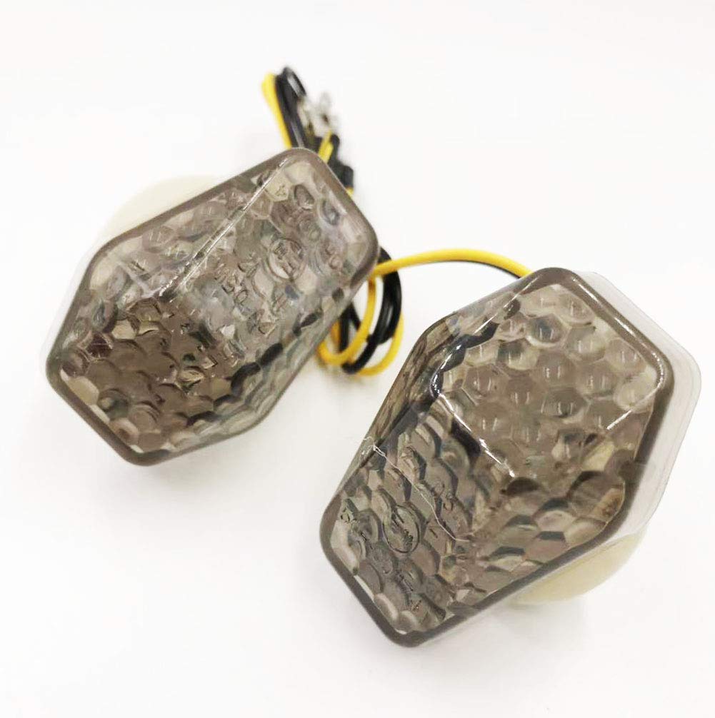 SAMDO A Pair Motorcycle Smoke LED Indicator Blinker Turning Light Flush Mount Turn Signal Light For Suzuki SV650 650S SV650 GSX-