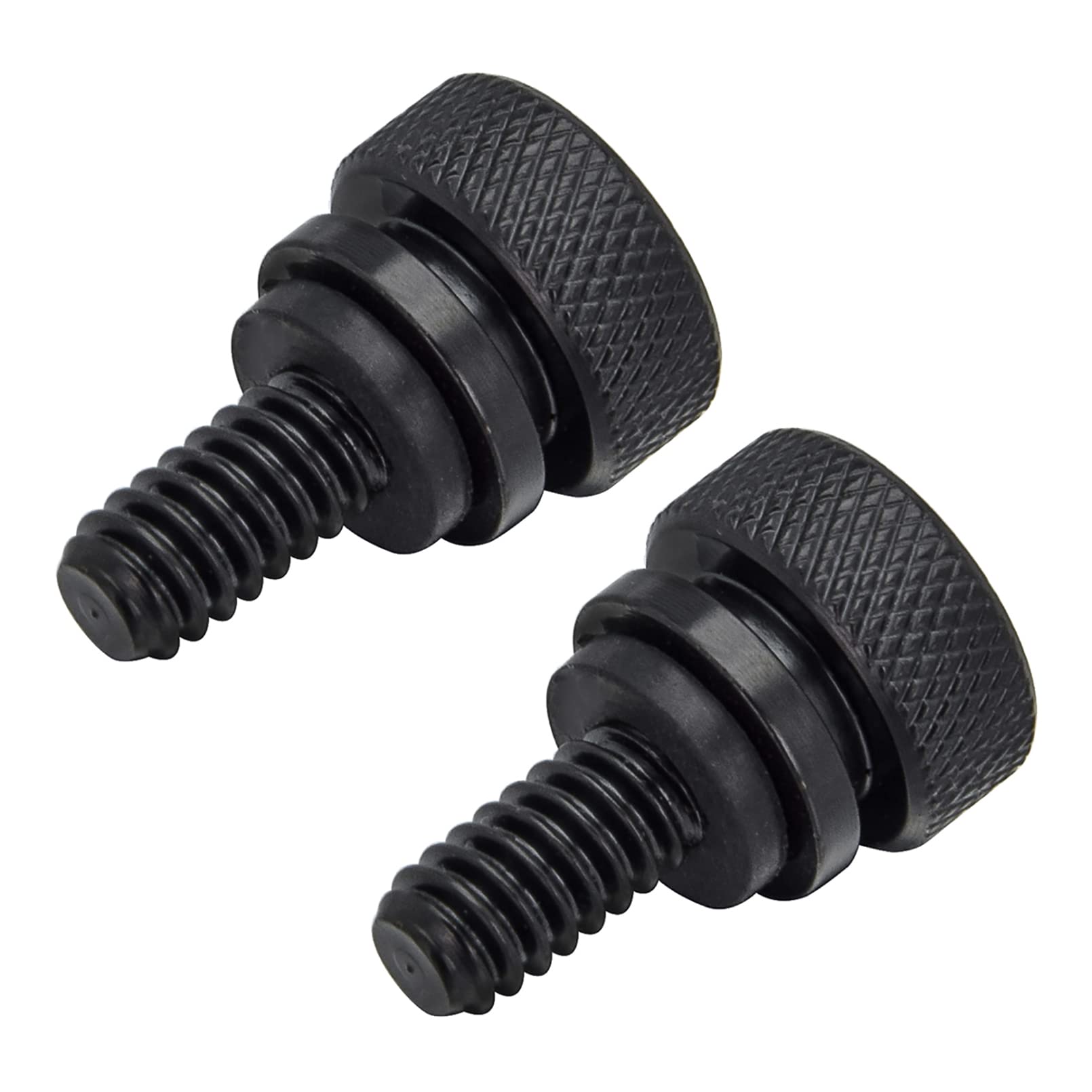 Benlari Seat Bolt Screw Black Stainless Steel Fender Seat Bolts 1/4''-20 Thread Compatible For Harley Davidson Sportster Touring