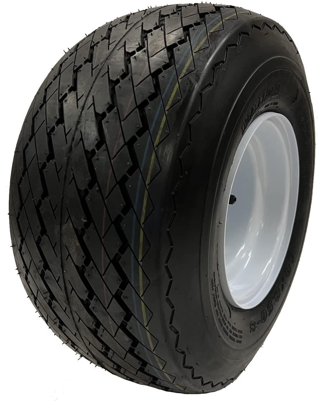 4-Pack 8'' 18X8.50-8 18/8.5-8 White Golf Cart Wheels Tires Fit Club Car, Cushman, Ez-Go, Yamaha - 2 Year Warranty