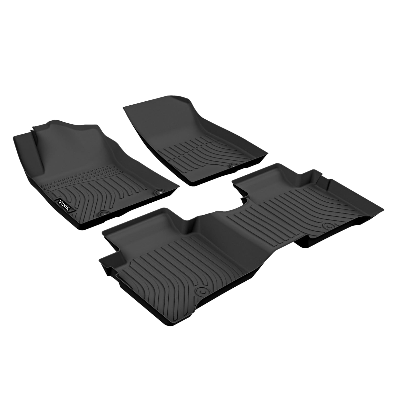 VIWIK Floor Mats for Kia NIRO 2023 2024 2025, TPE Rubber All Weather Car Mats 1st & 2nd Row, Automotive Floor Liners for NIRO 20