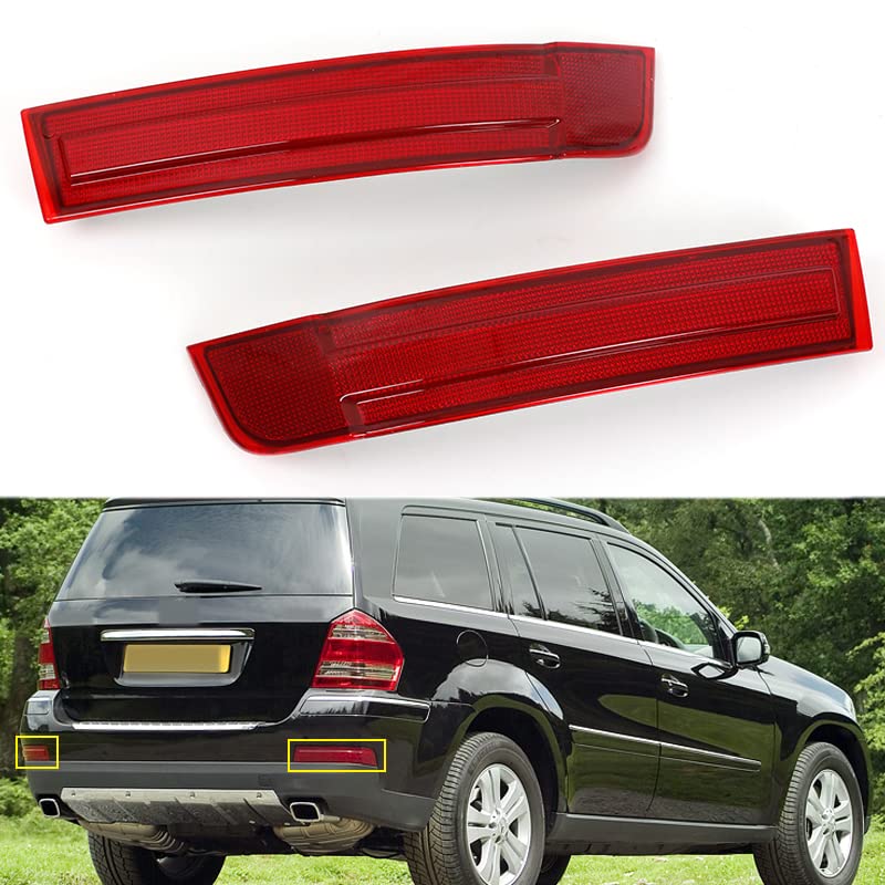 Bomunik Door rear bumper reflector For Benz GL class (X164) 2006-2012 GL320 GL450 GL550 Replacement # 1648201174+1648201274