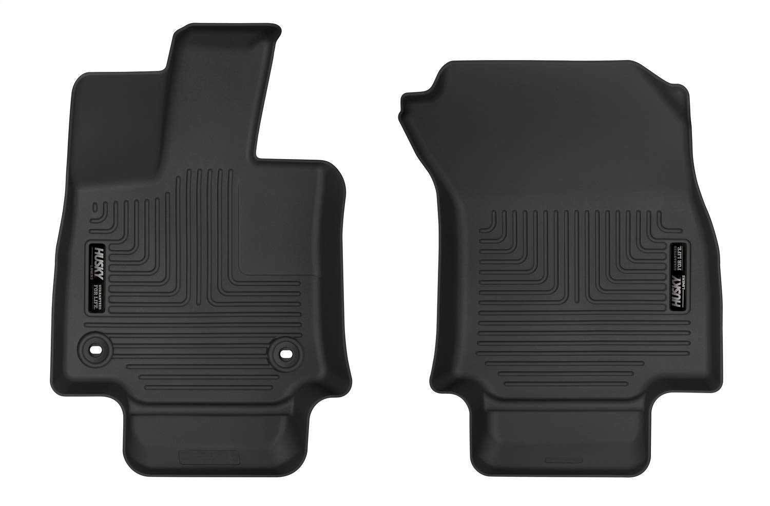 Husky Liners X-Act Contour Floor Mats | Fits 2019-2025 Toyota Rav4; 2021-2025 Toyota Venza | Front Row, 2-Pc Black - 52811
