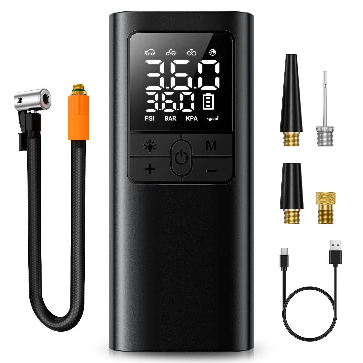 Tmigia Tire Inflator Portable Air Compressor - 150Psi & 10000Mah Cordless Air Pump With Digital Tire Pressure Gauge, Accurate Du