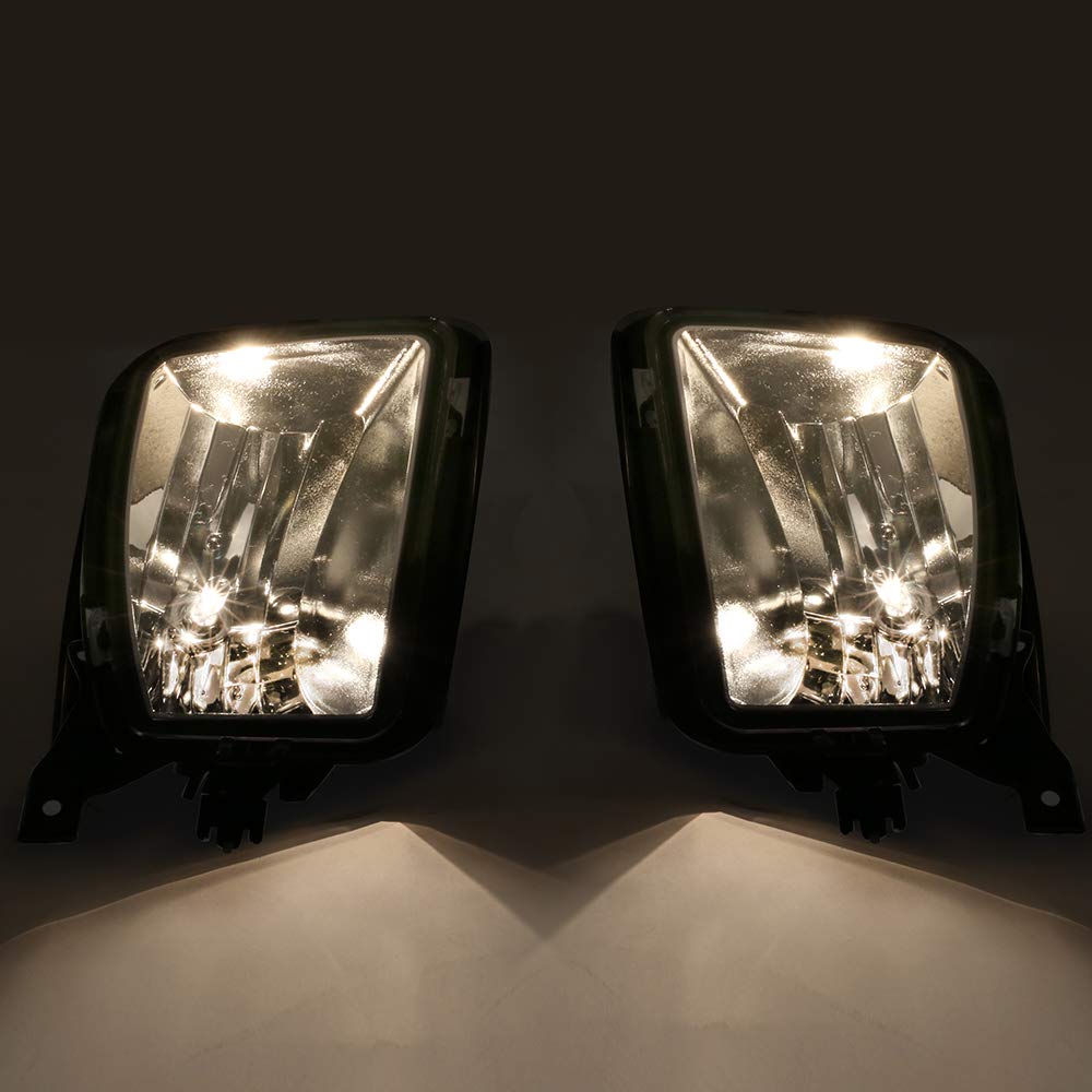 IKON MOTORSPORTS, Fog Lights Compatible With 2013-2018 Ram 1500 & 2019-2023 Ram 1500 Classic Pickup, Passenger & Driver Side Cle