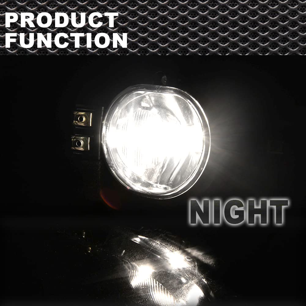 Pit66 Front Bumper Led Fog Lights, Compatible With 2002-2008 Dodge Ram 1500/2003-2009 Dodge Ram 2500 3500 Left/Right 55077475Ae,