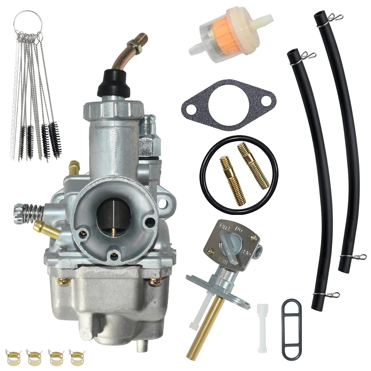 Jdllong Carburetor For Yamaha Moto 4 Yfm225 Yfm 225 Atv Carb 1986 1987 1988 Timberwolf 250 Yfb250 Carb With Fuel Petcock Switch