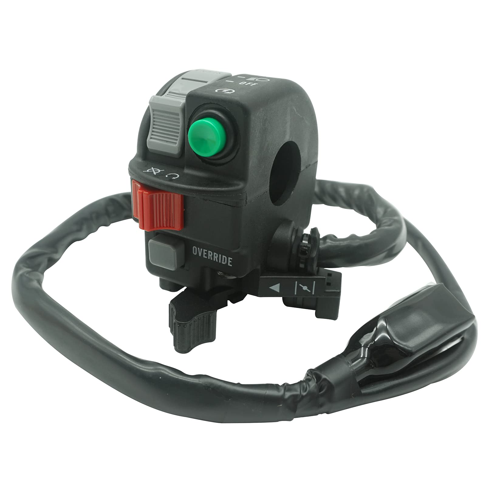 M Mati Left Handlebar Switch Start Stop Headlight Override For Kawasaki Prairie 360 Kvf360 2003-2013 Kfx700 2004-2009 Prairie 300 400 Kvf300 Kvf400 2002 46091-1848