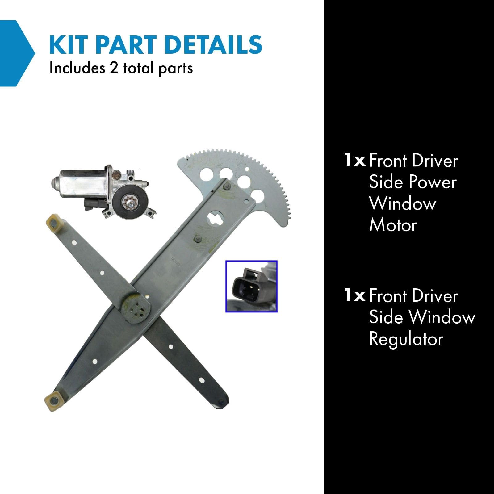 Trq Front Power Window Regulator W/Motor Set Driver Side Left Lh For Chevy Pontiac