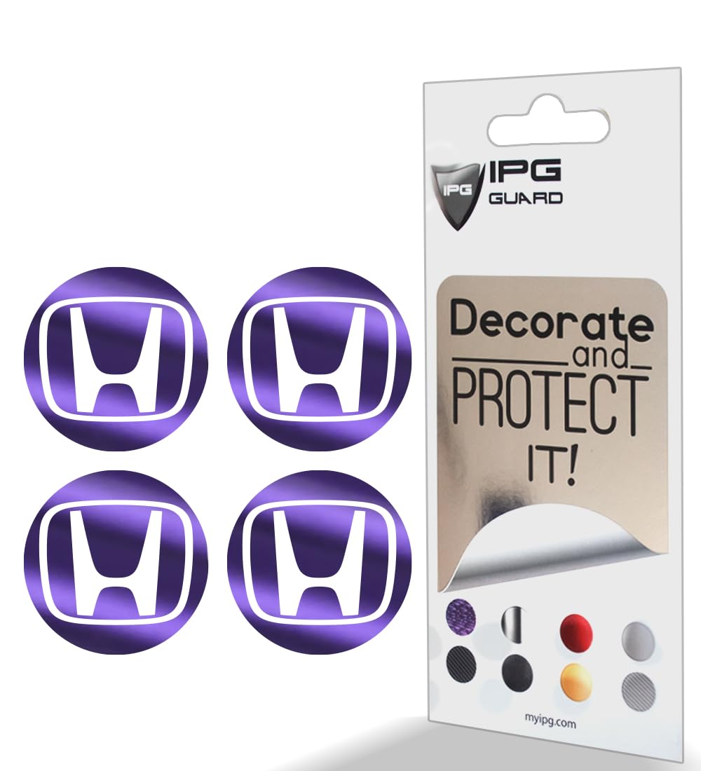 IPG Decal Made for Civic Accord CRV VTEC Si Logo Cap Inner or Outer Stckers Dcals (Center Cap:2.25) (4 Units) (Metallic Purple
