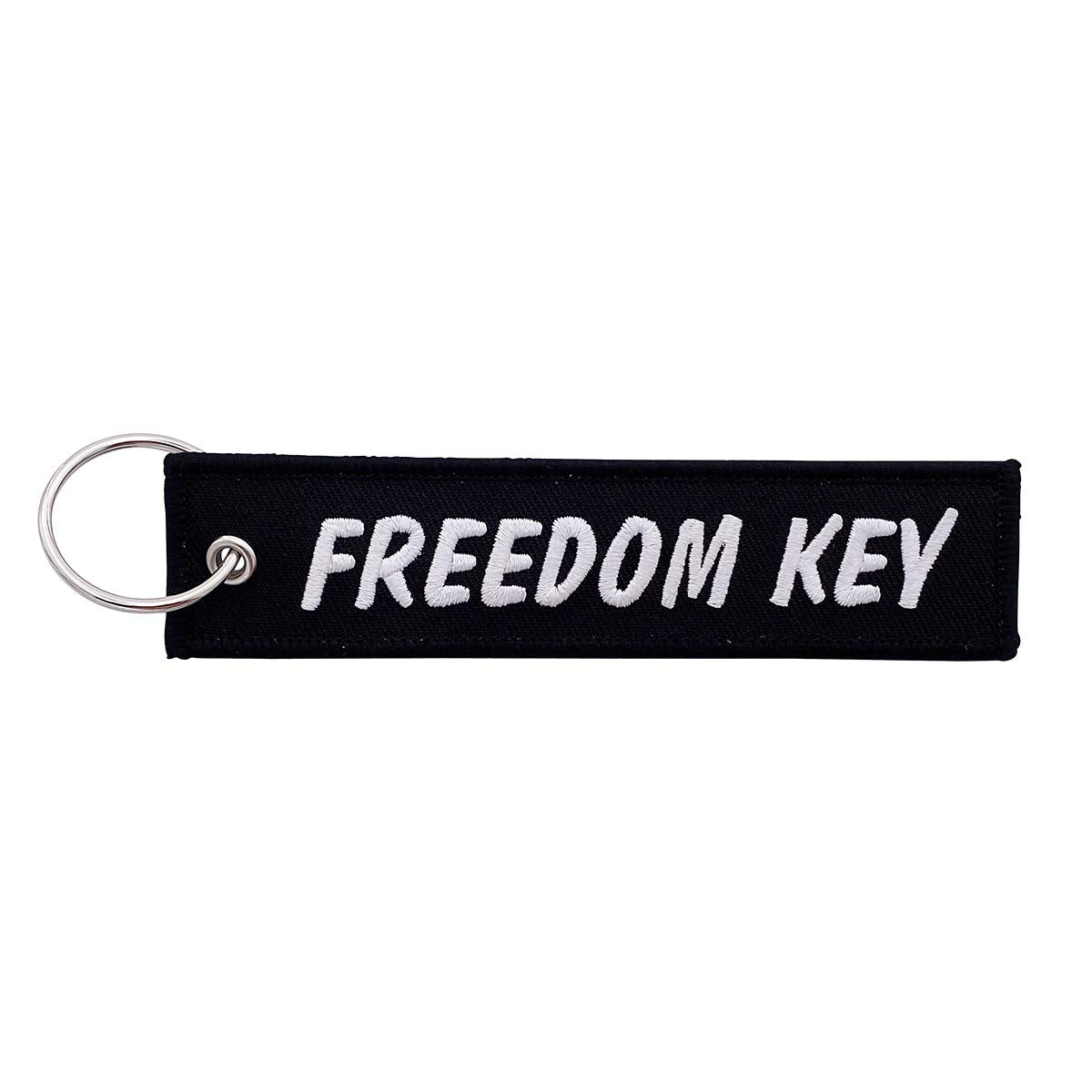 Boostnatics Keychain Tag For Motorcycles, Scooters, Bike, Cars, Backpacks, Gifts, & More (Freedom Key (Black))