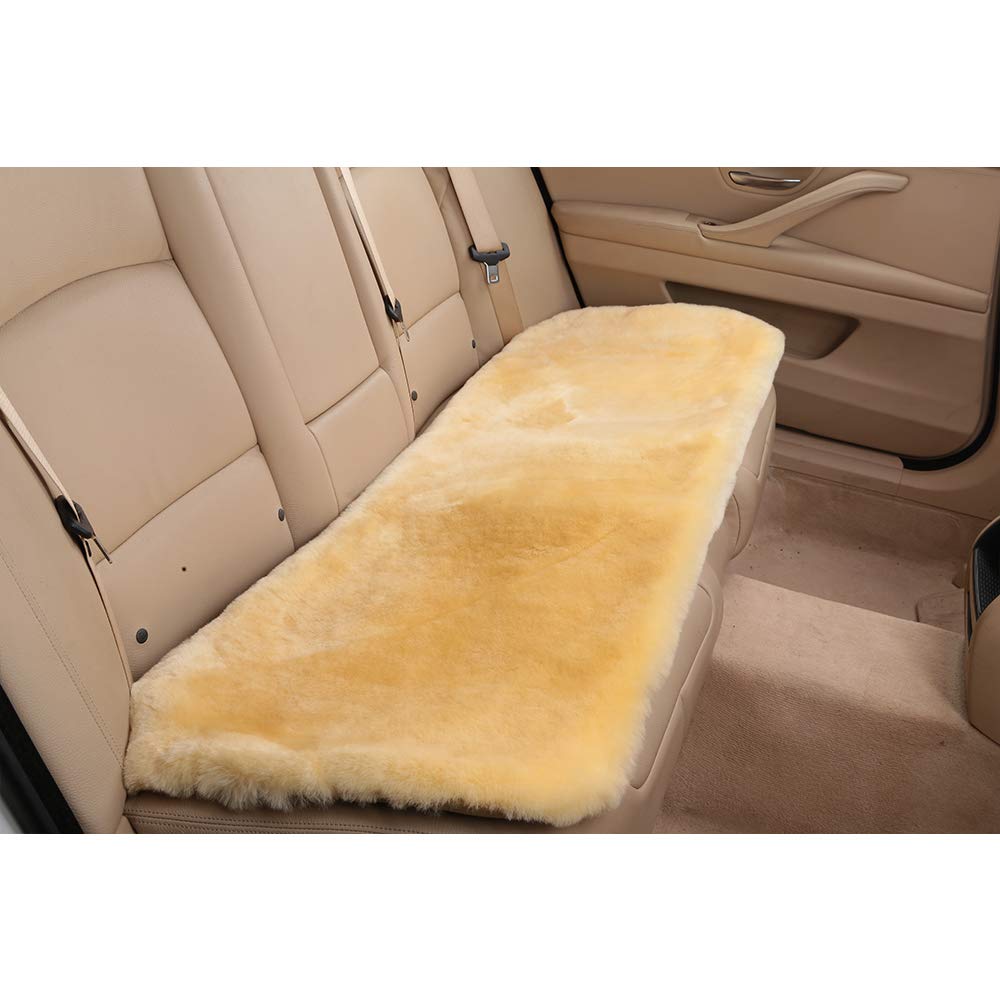 Ogland Fluffy Genuine Australia Sheepskin Car Seat Cover For Auto Interior Accessories With Soft Fuzzy Wool Eco-Friendly Natural