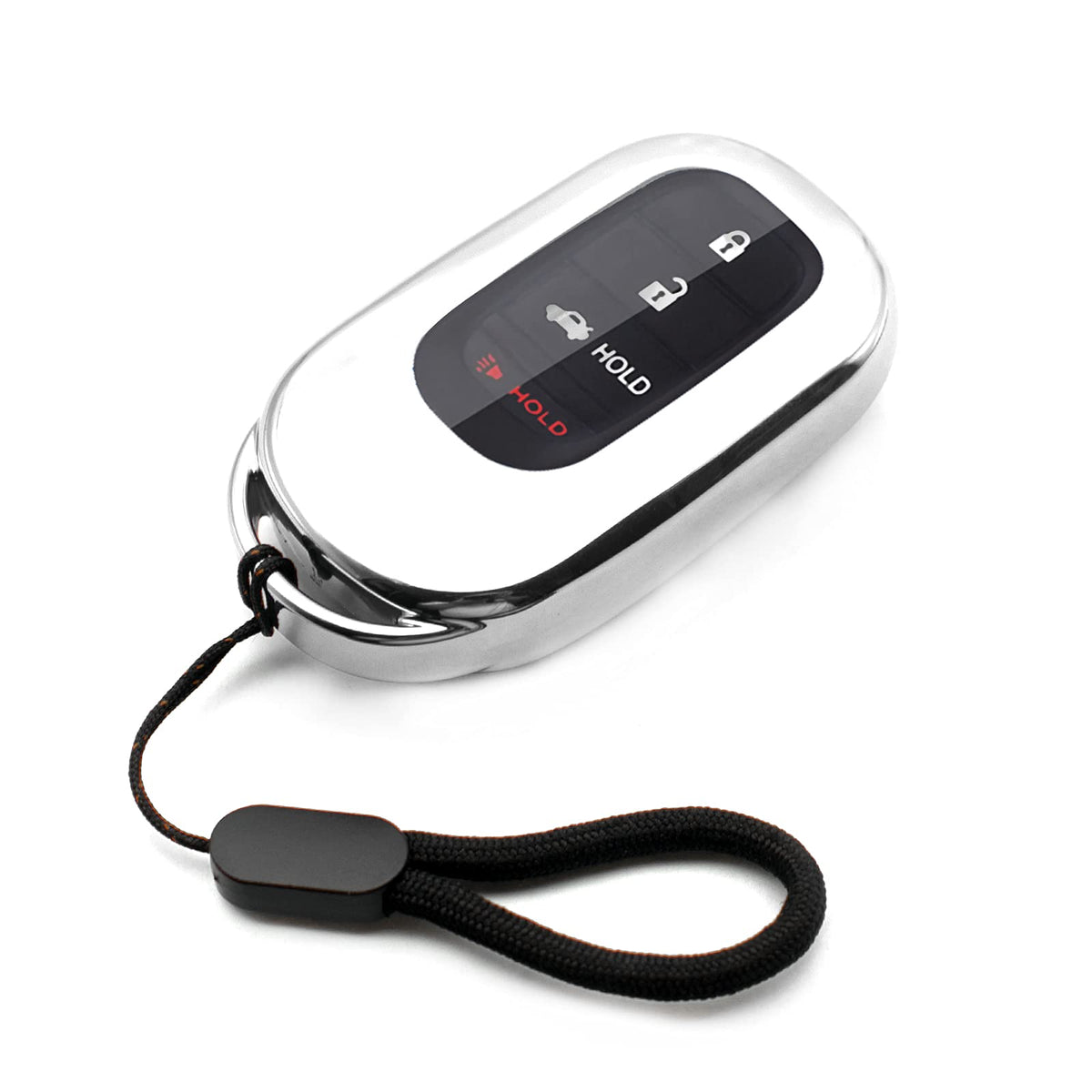Compatible With Honda Accord Civic Silver Tpu Key Fob Cover Case Remote Holder Skin Protector Keyless Entry Sleeve Accessories