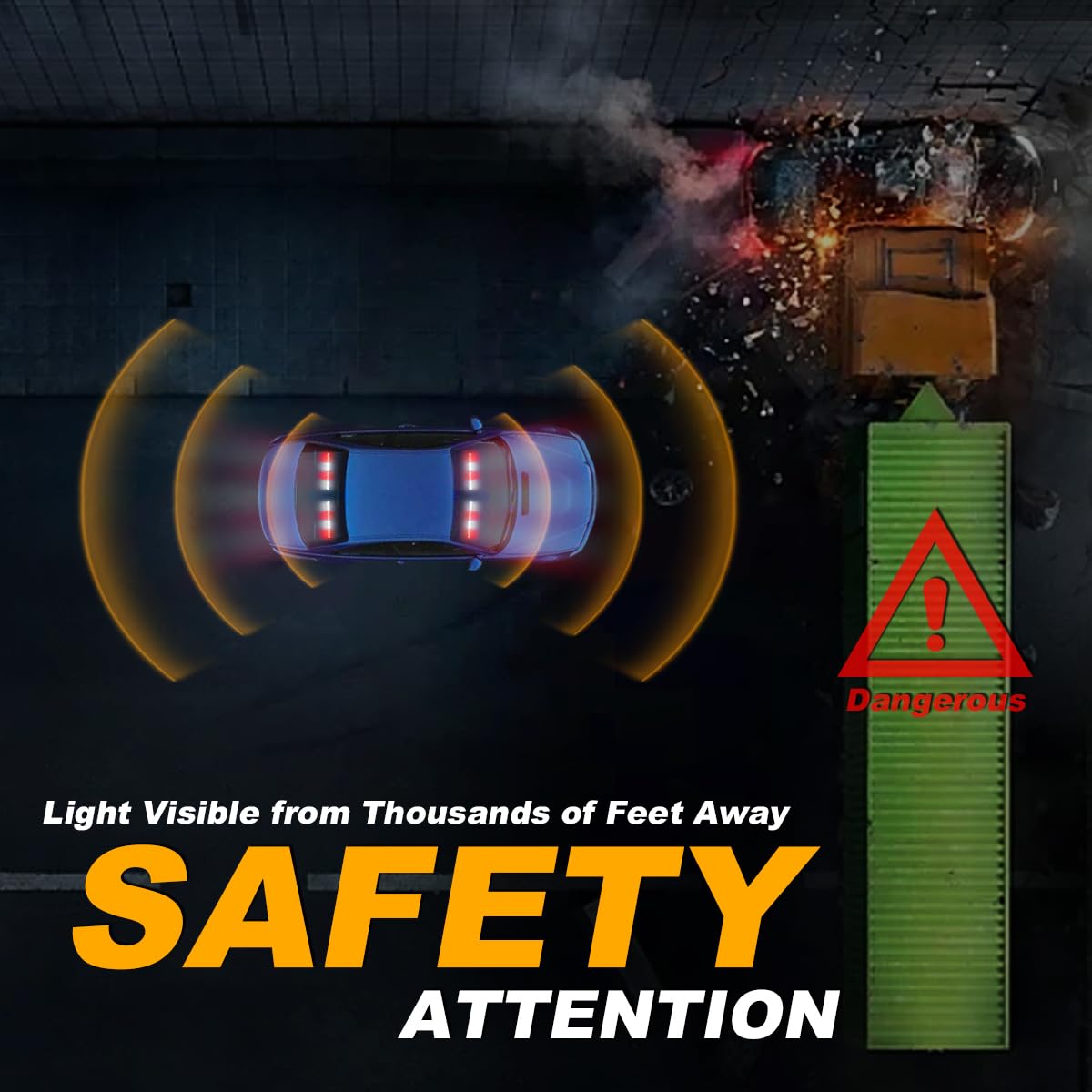 Lrter 2 In 1 Traffic Advisor Light Bar Strobe Flash Light Windshield Led Emergency Strobe Visor Safety Warning Hazard Flashing L